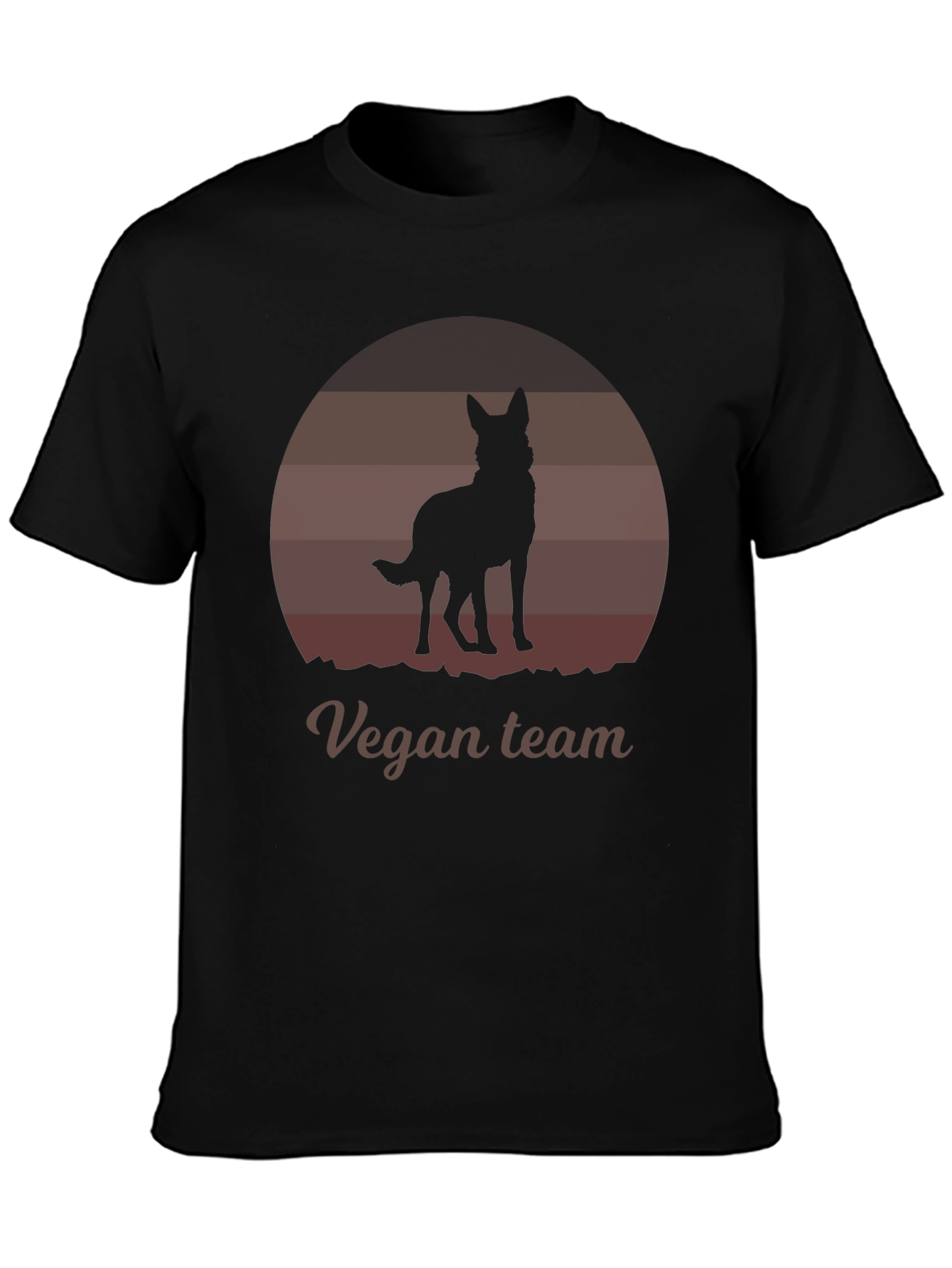 Vegan Team Dog Silhouette Graphic Tee - Unisex
