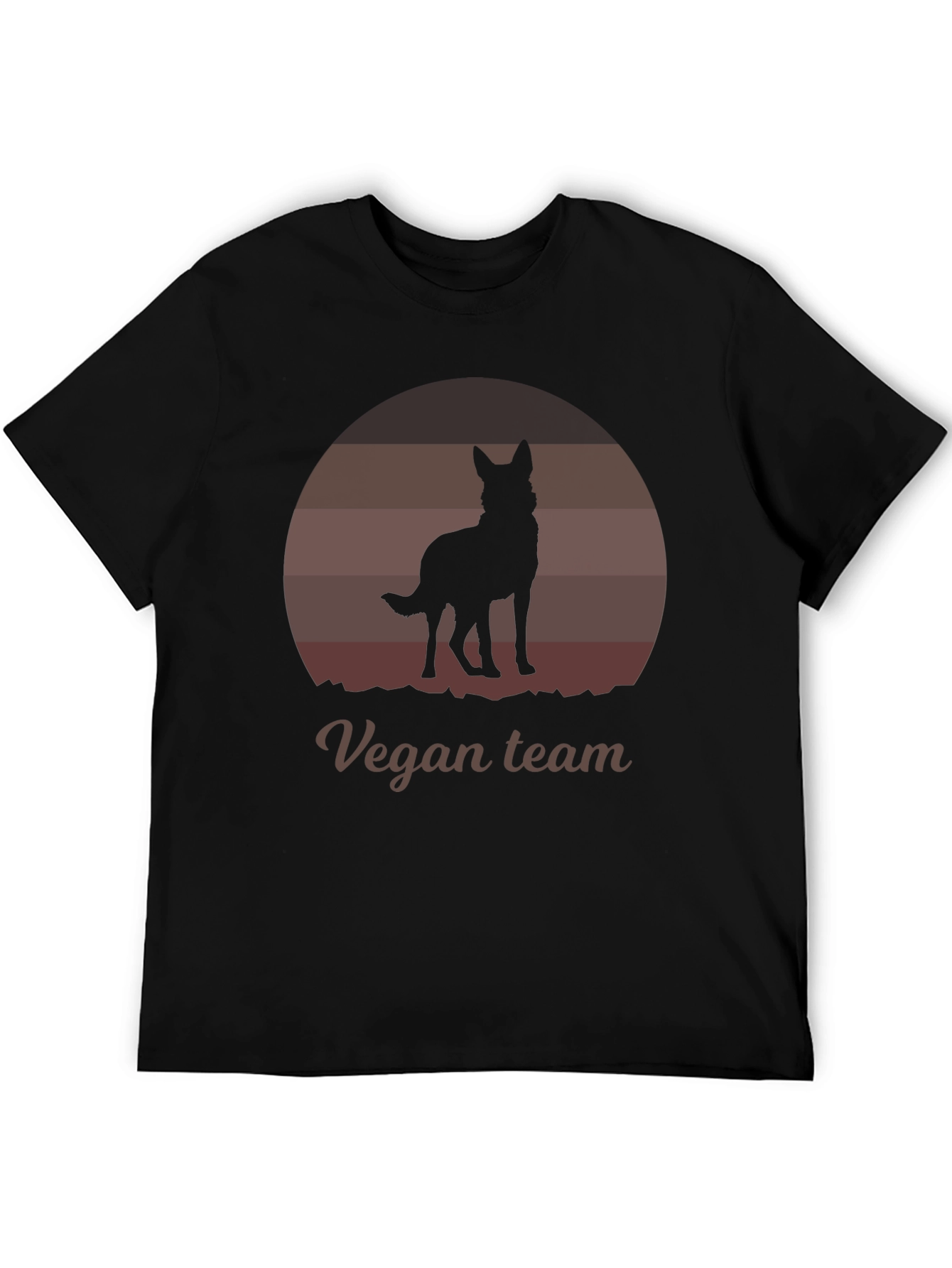 Vegan Team Dog Silhouette Graphic Tee - Unisex