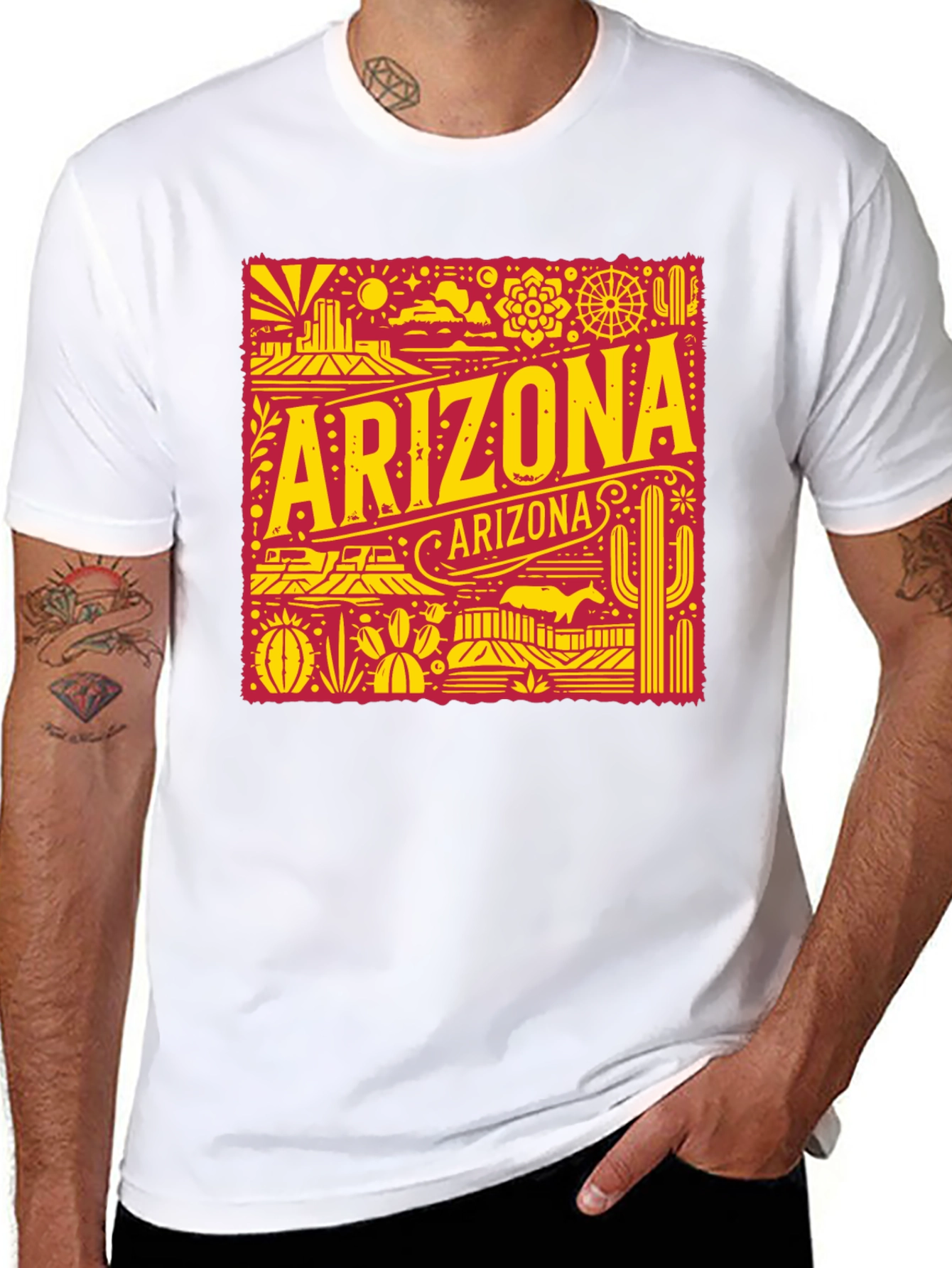 Arizona Graphic Tee - Retro Desert State Souvenir Shirt