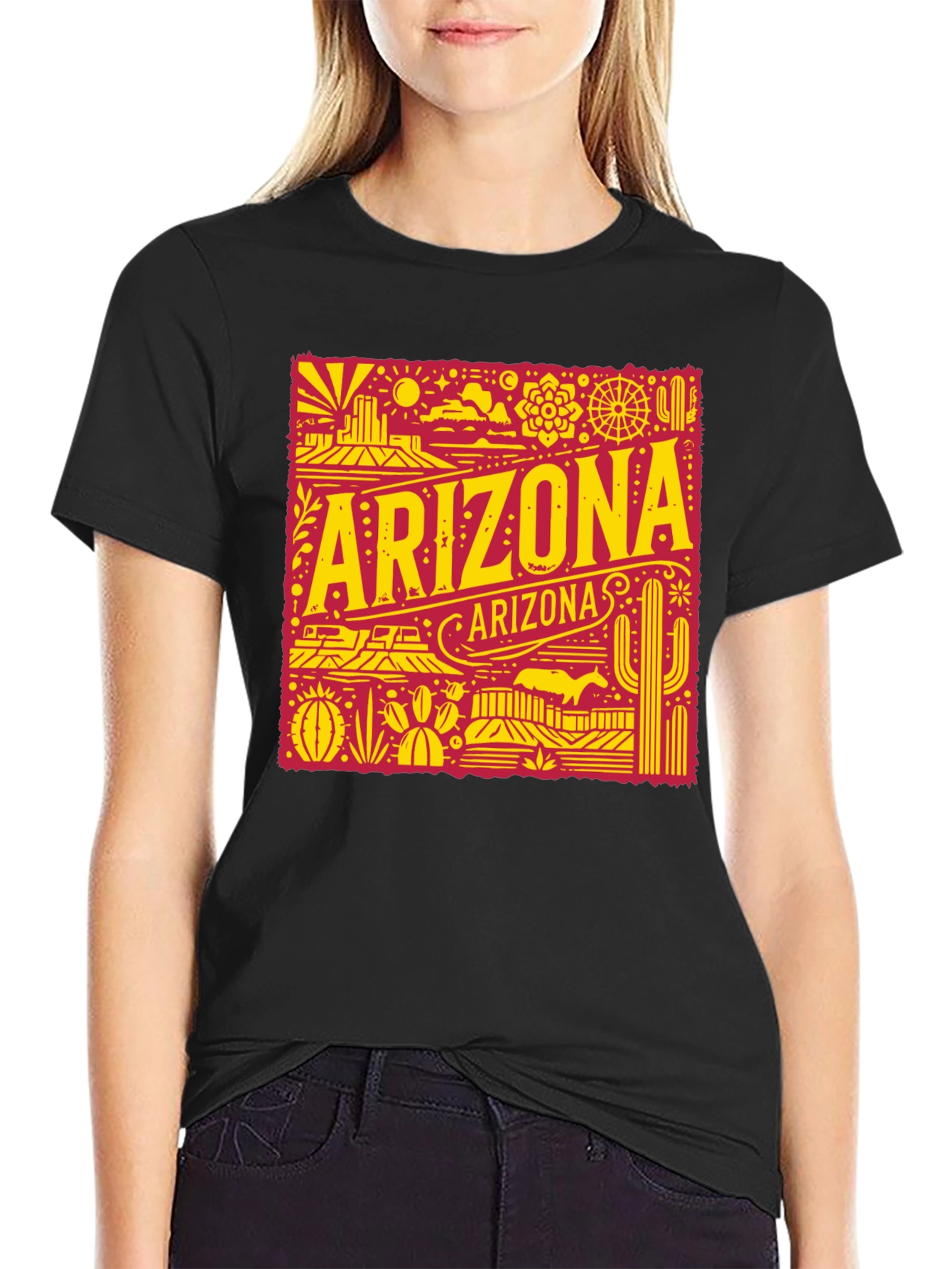 Arizona Graphic Tee - Retro Desert State Souvenir Shirt