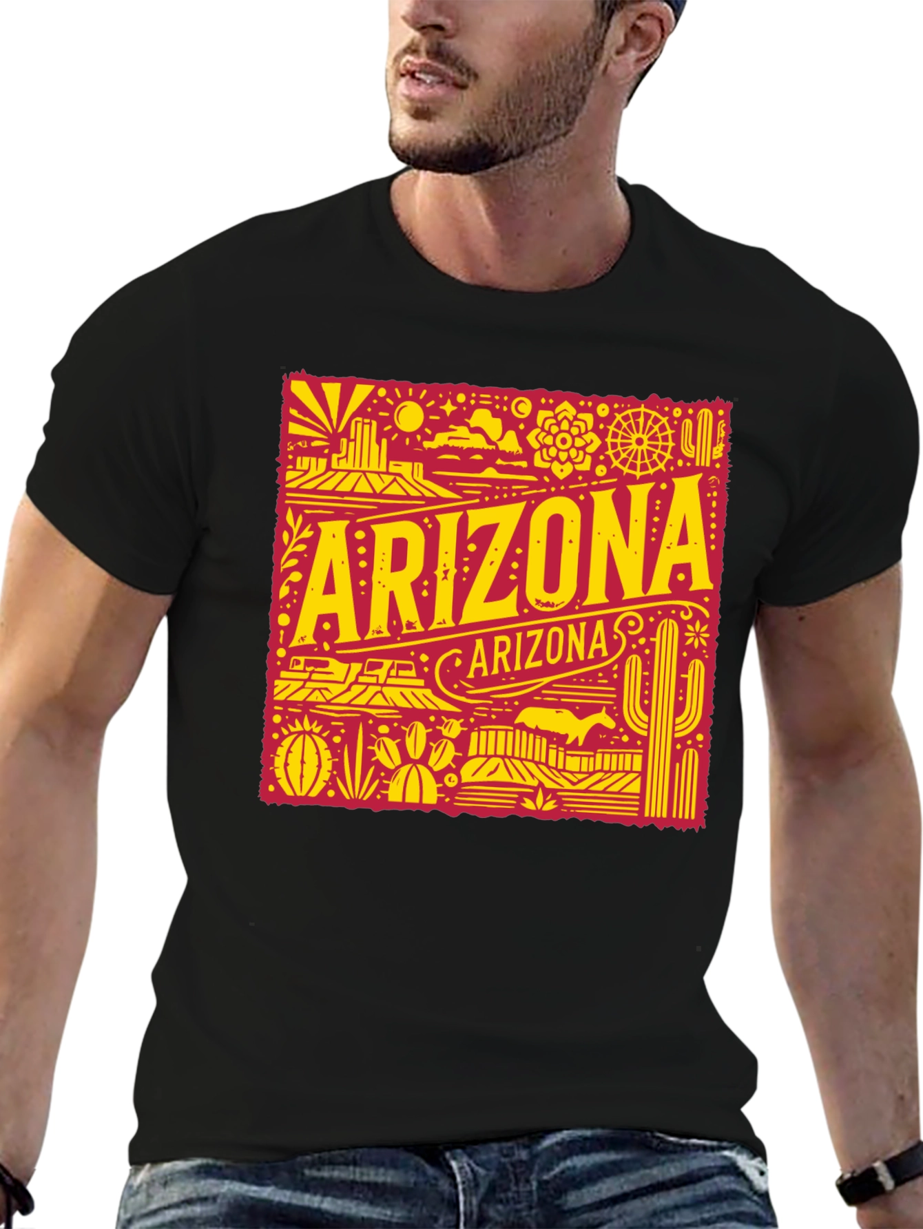 Arizona Graphic Tee - Retro Desert State Souvenir Shirt