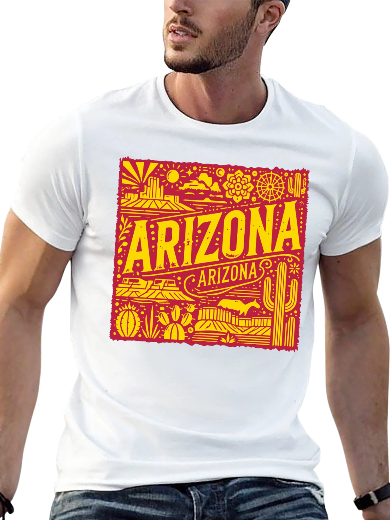 Arizona Graphic Tee - Retro Desert State Souvenir Shirt