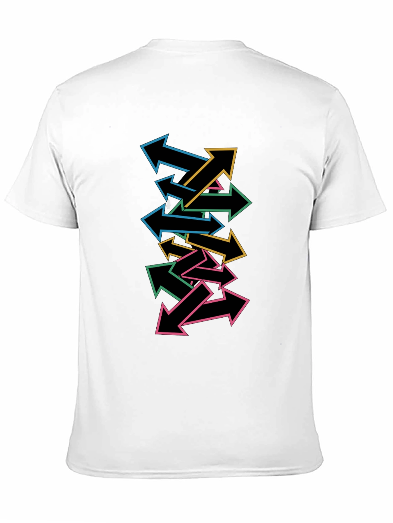 Arrow Stack Graphic Tee - Casual Cool Black T-Shirt