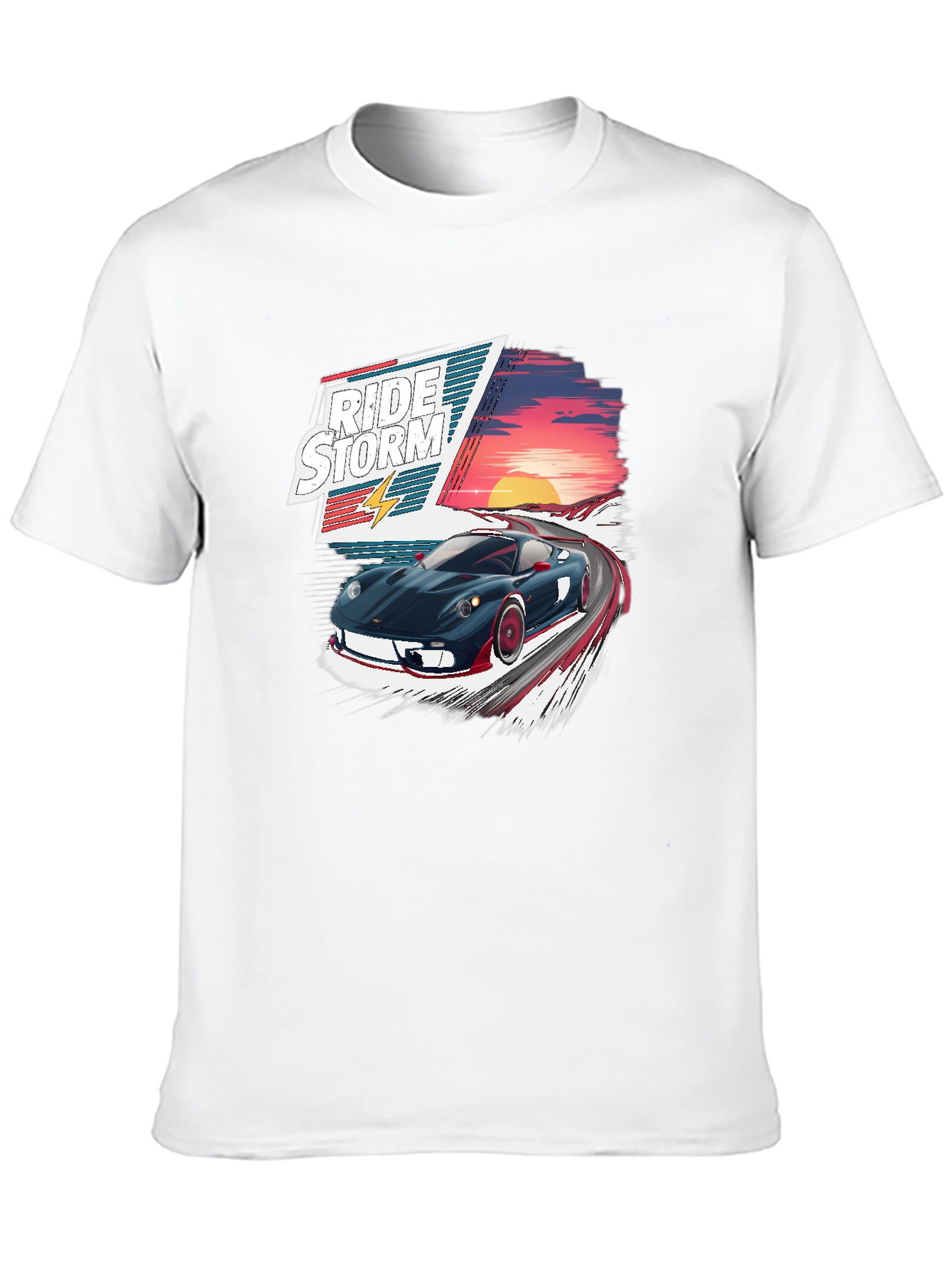 Ride the Storm Black Graphic T-Shirt