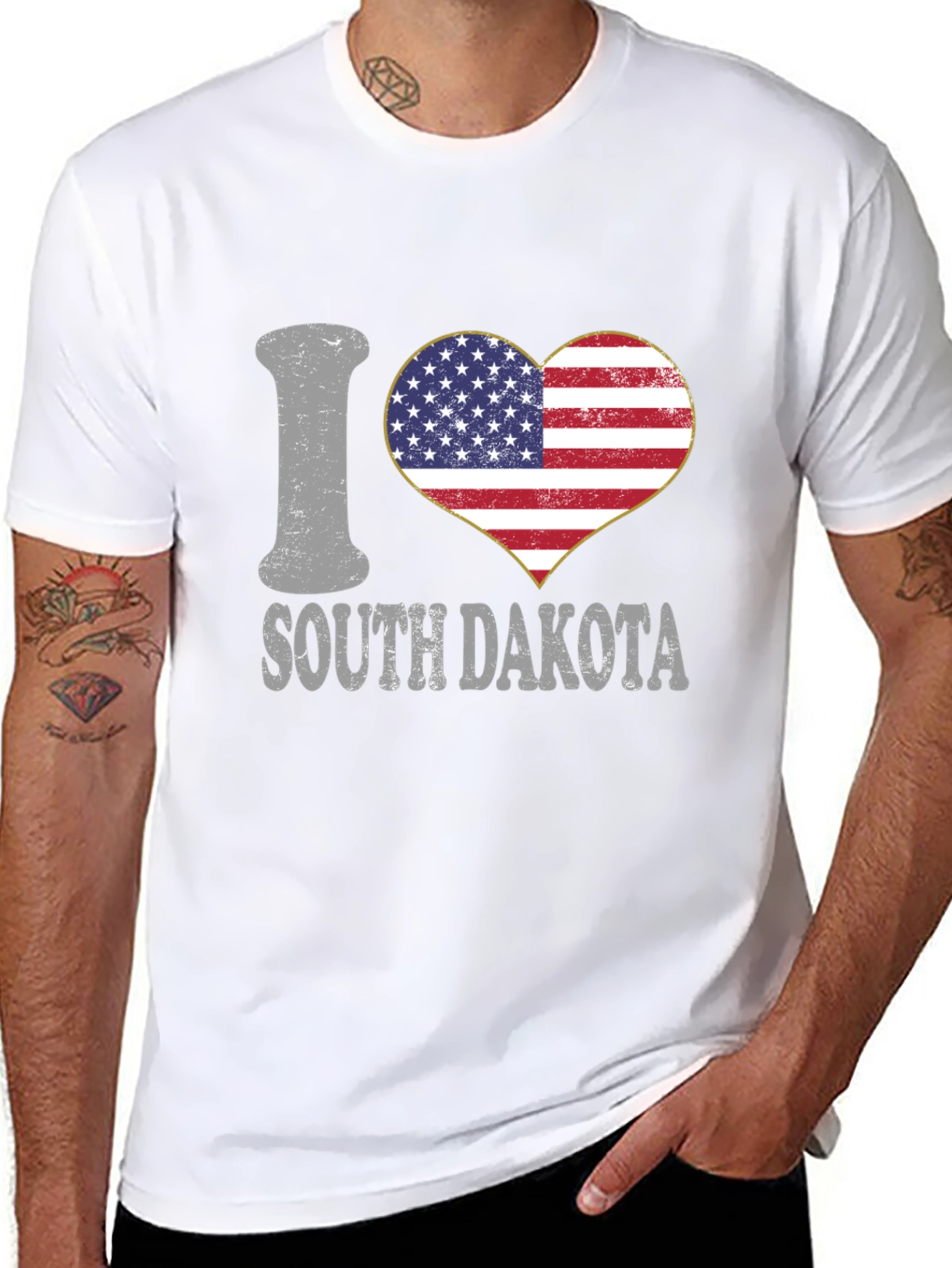 I Love South Dakota Patriotic T-Shirt