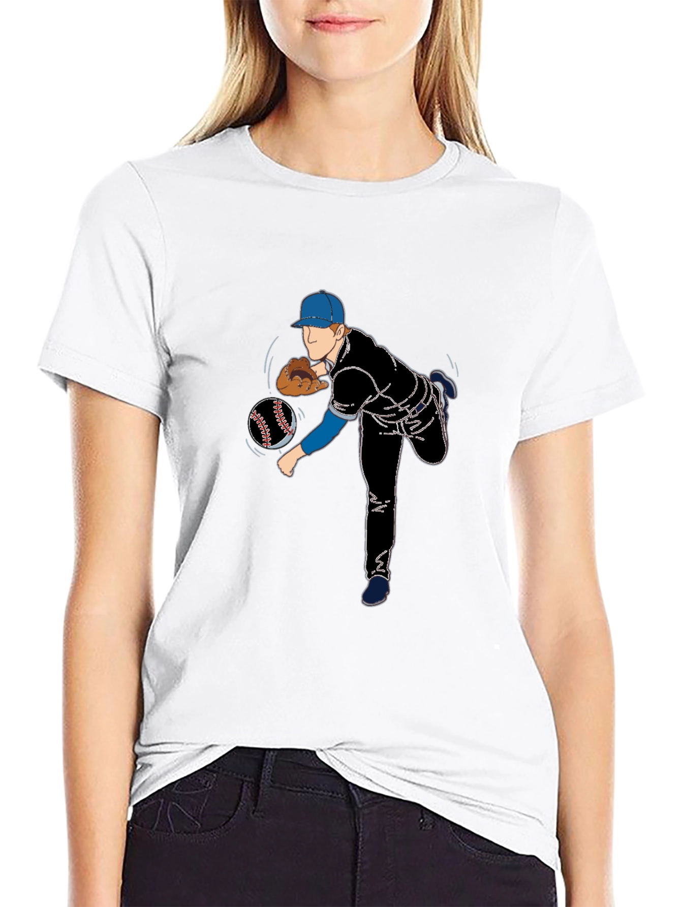 Baseball Pitcher Graphic T-Shirt