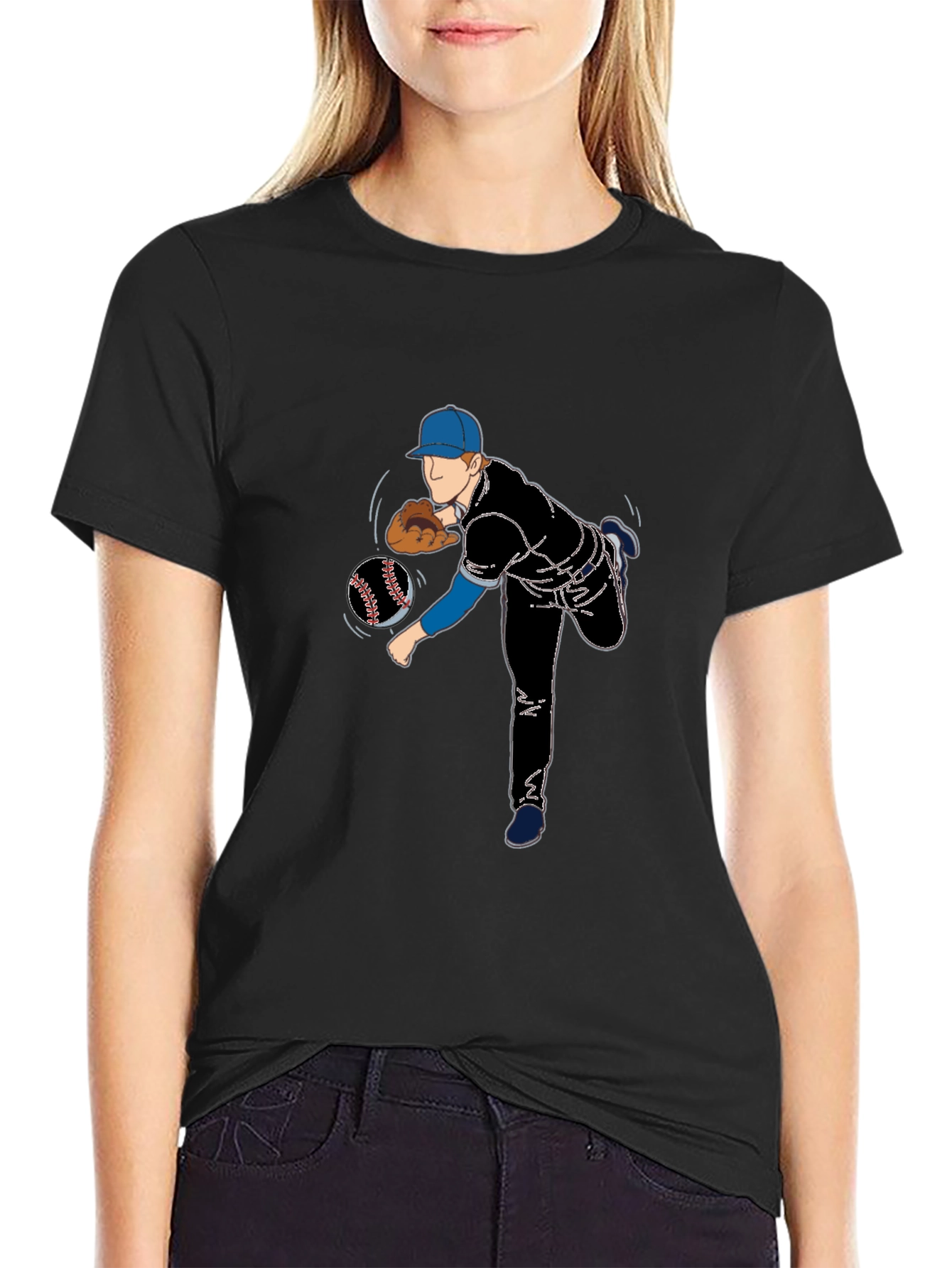 Baseball Pitcher Graphic T-Shirt