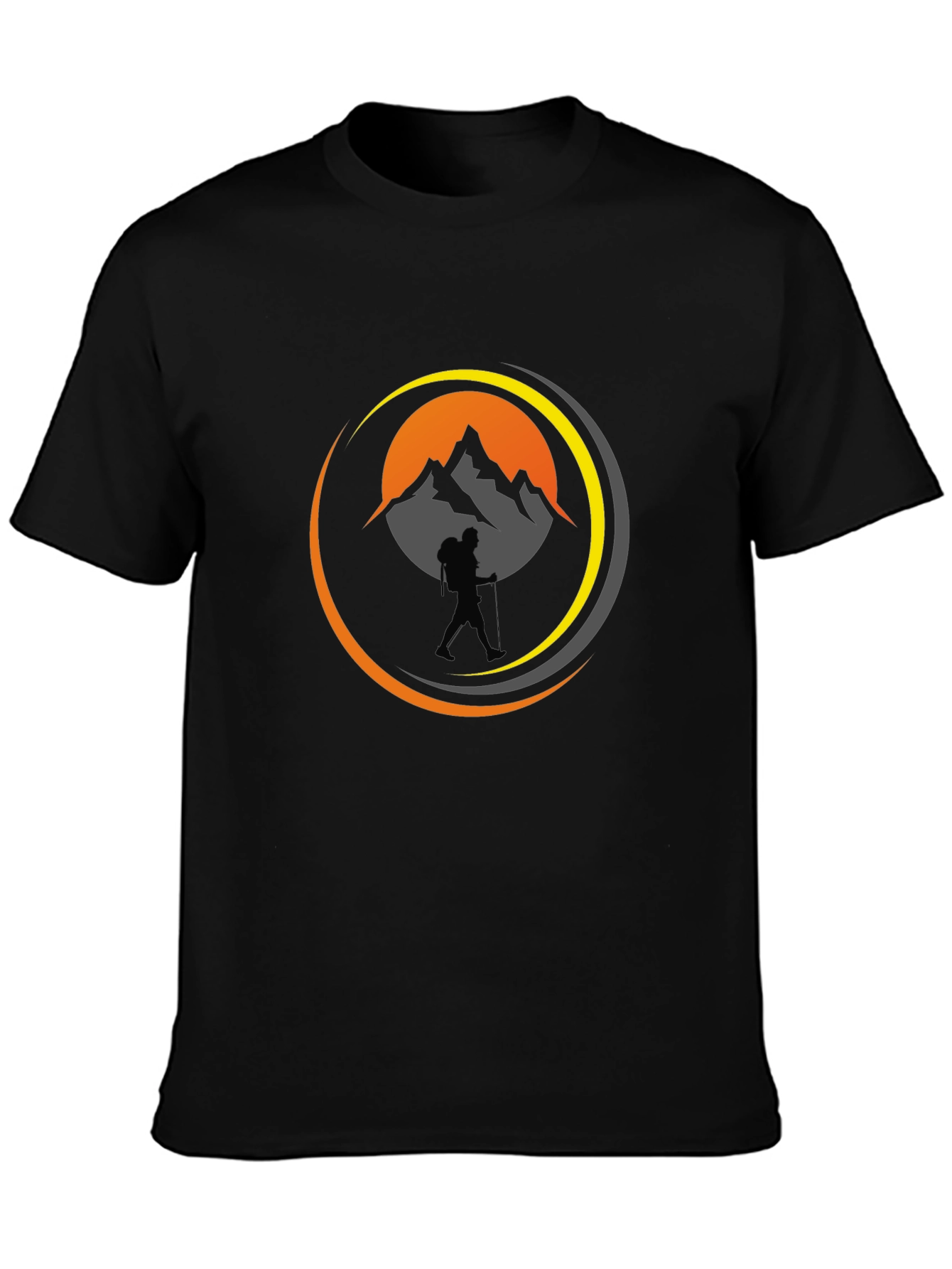 Mountain Hiker Graphic Tee - Black