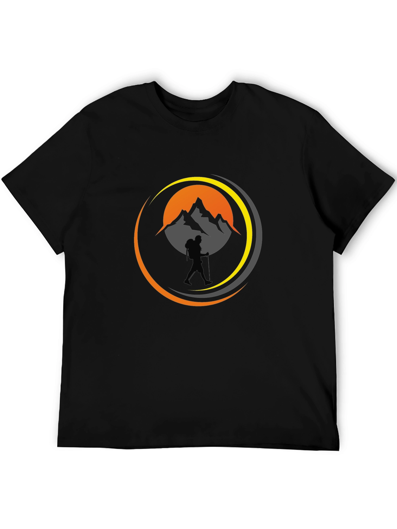 Mountain Hiker Graphic Tee - Black