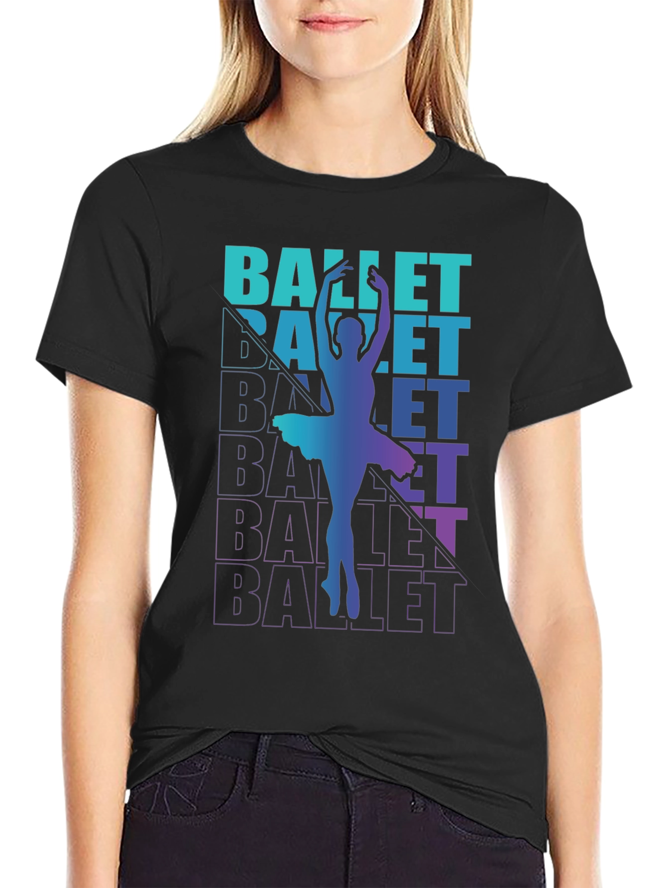 Ballet Dancer Graphic Tee - Black T-Shirt
