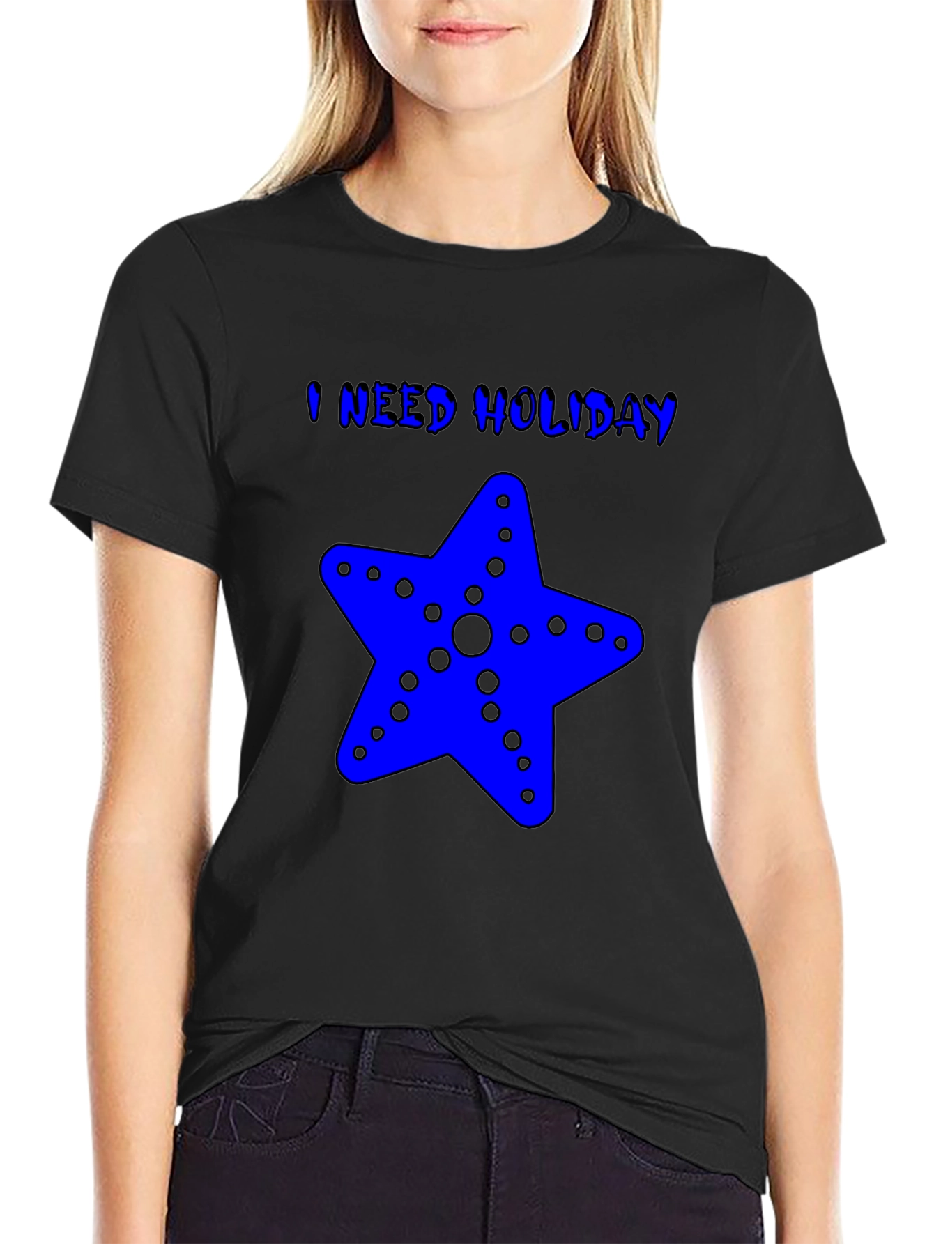 I Need Holiday Blue Starfish Graphic T-Shirt