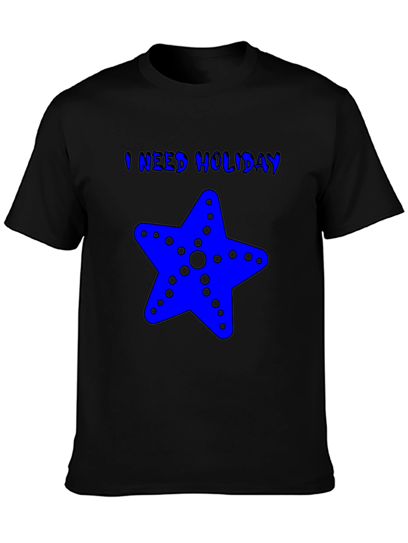 I Need Holiday Blue Starfish Graphic T-Shirt