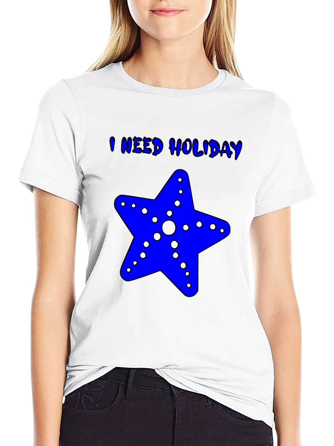 I Need Holiday Blue Starfish Graphic T-Shirt