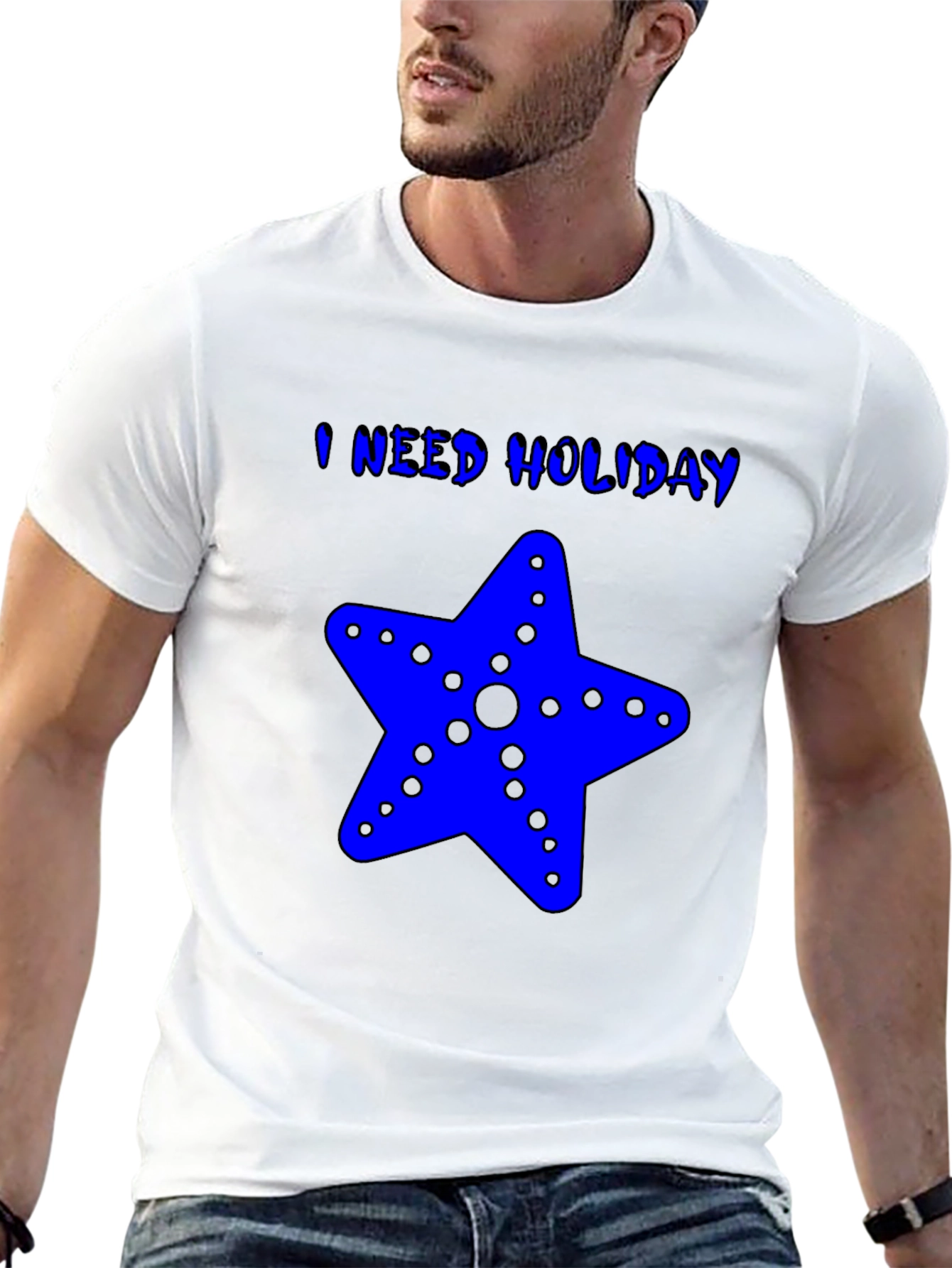 I Need Holiday Blue Starfish Graphic T-Shirt