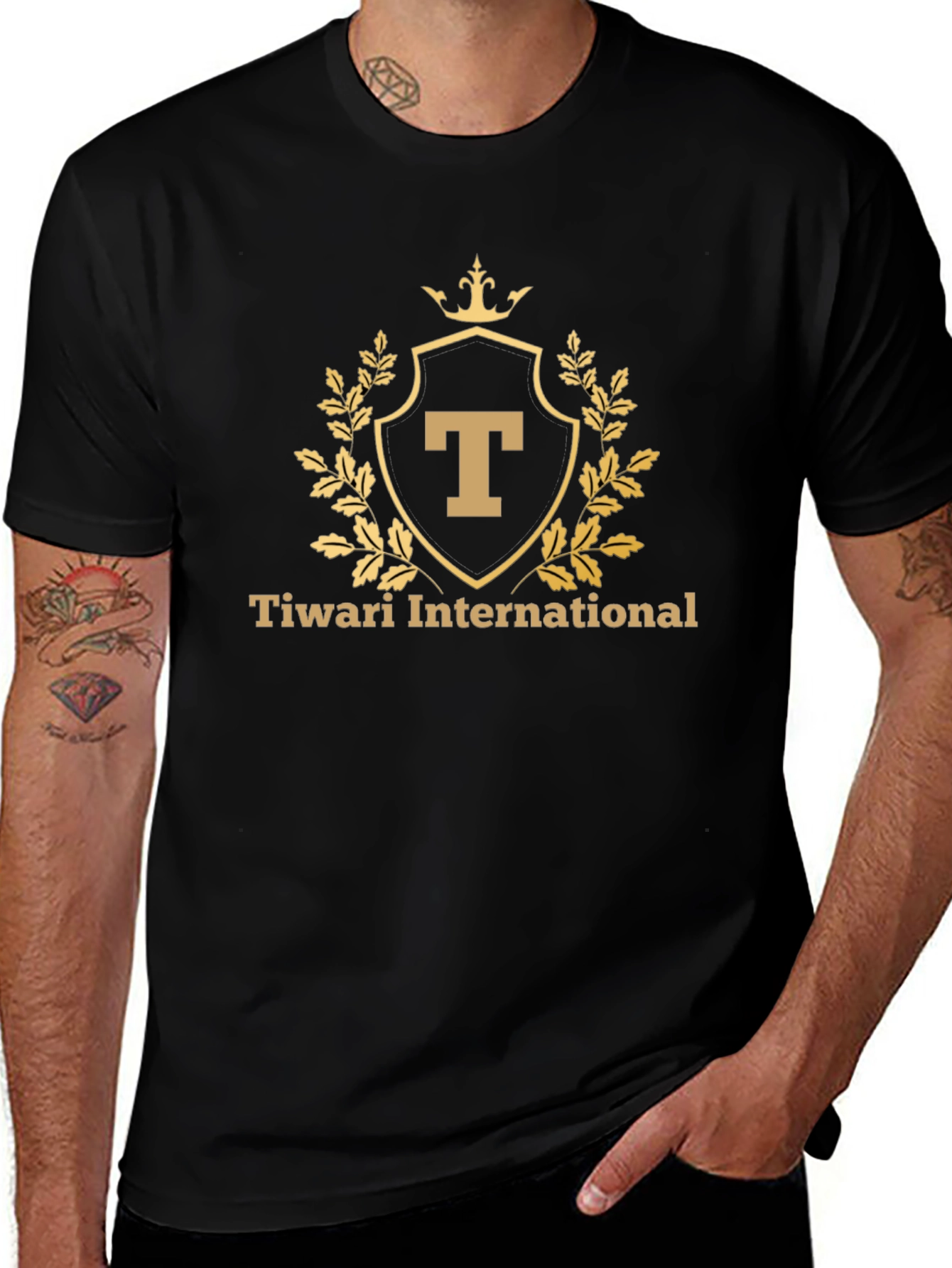 Tiwari International Graphic Tee - Black
