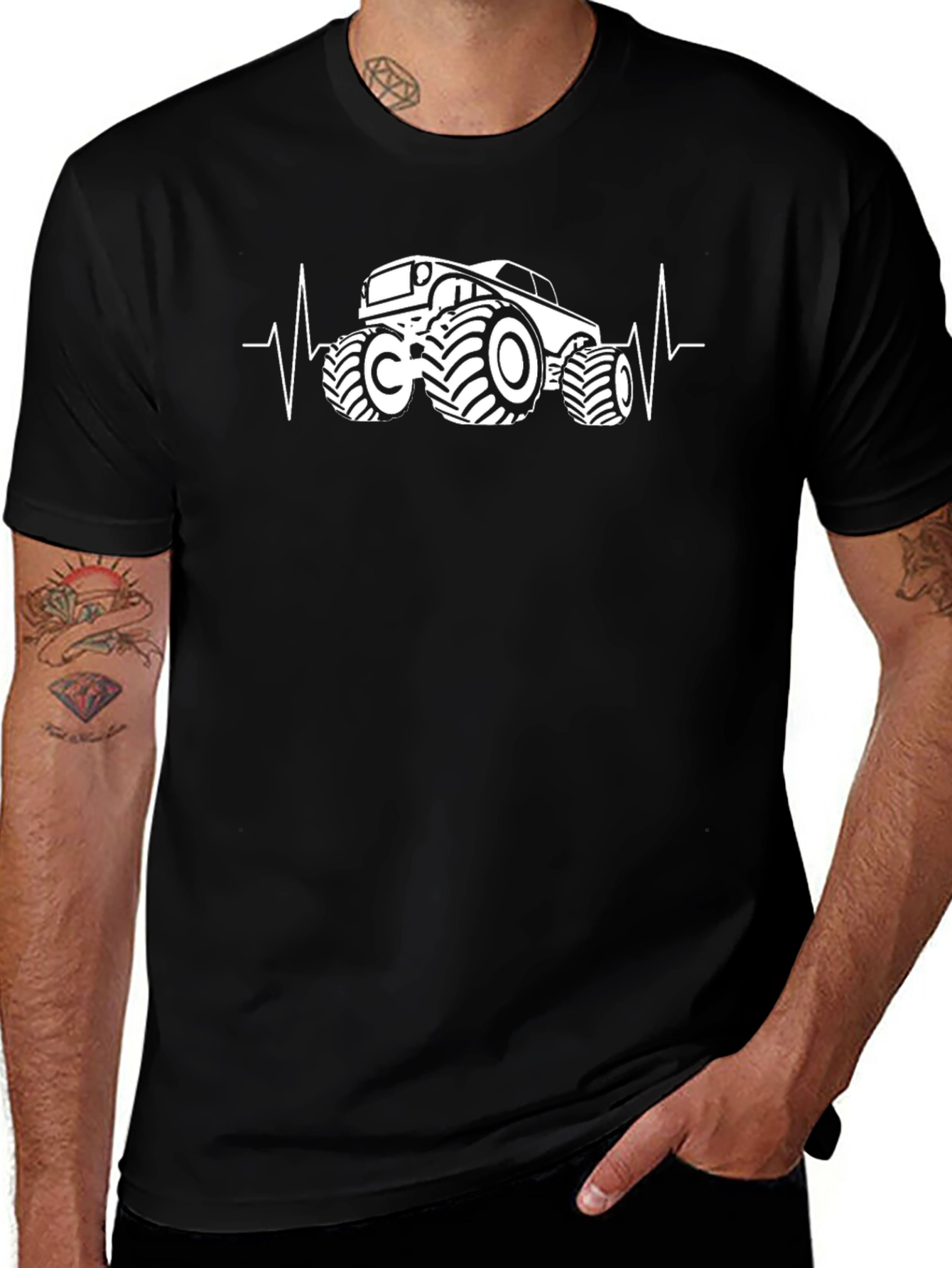Monster Truck Heartbeat T-Shirt