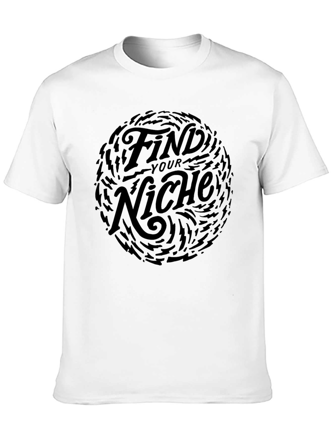 Find Your Niche Graphic Tee - Stylish Black T-Shirt