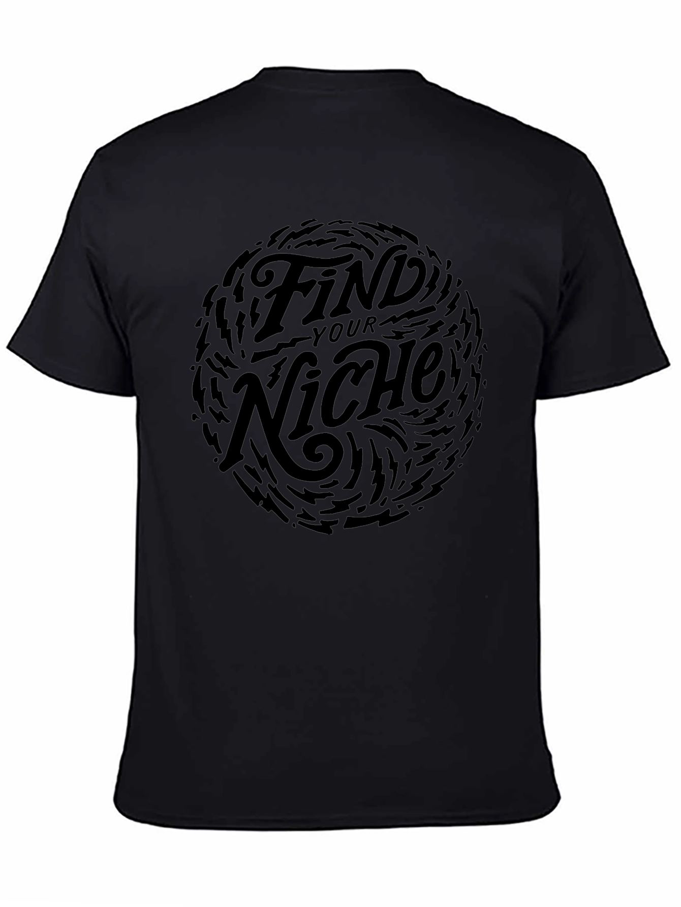 Find Your Niche Graphic Tee - Stylish Black T-Shirt