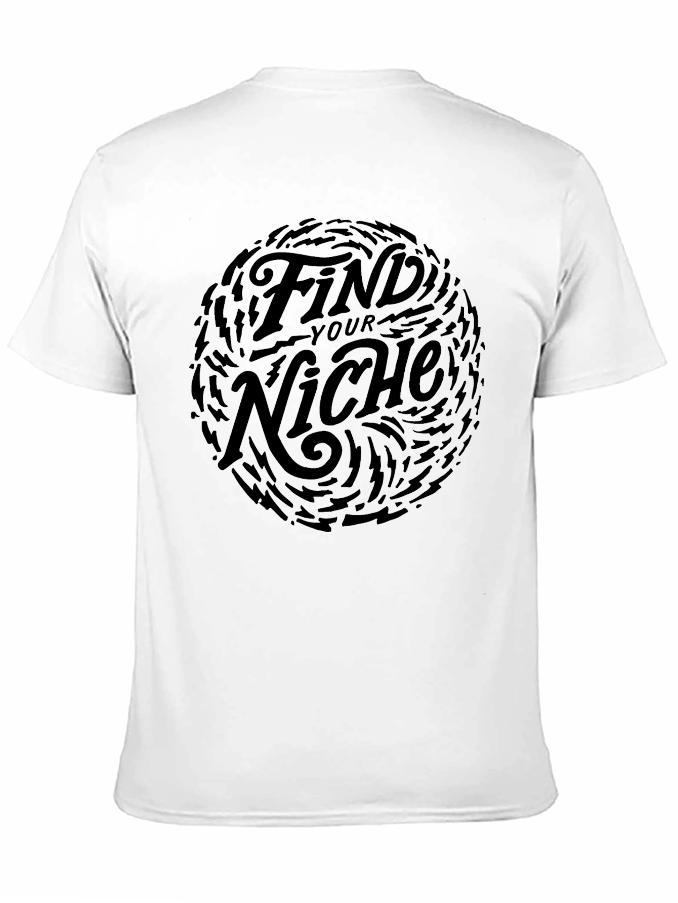 Find Your Niche Graphic Tee - Stylish Black T-Shirt