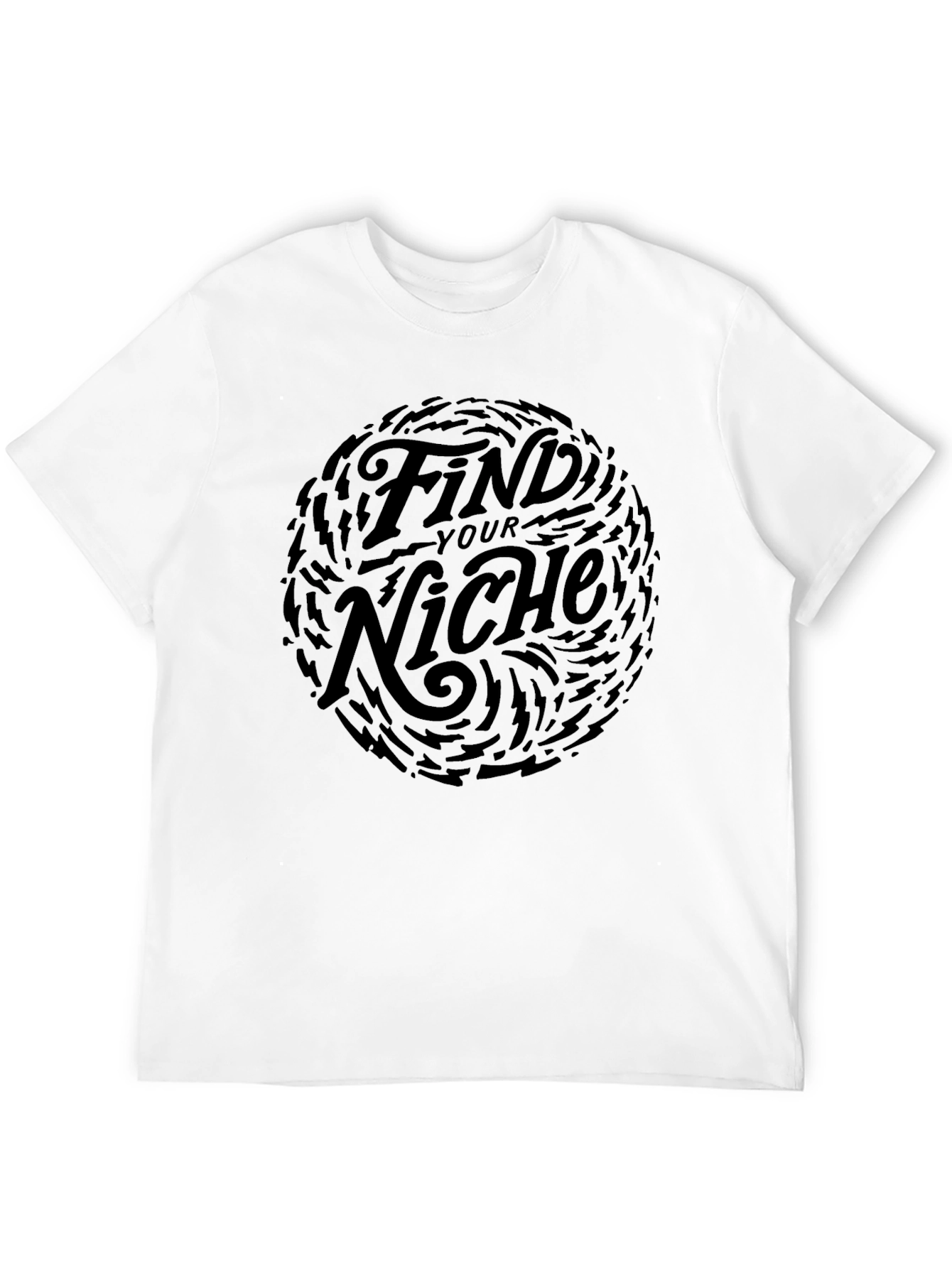 Find Your Niche Graphic Tee - Stylish Black T-Shirt