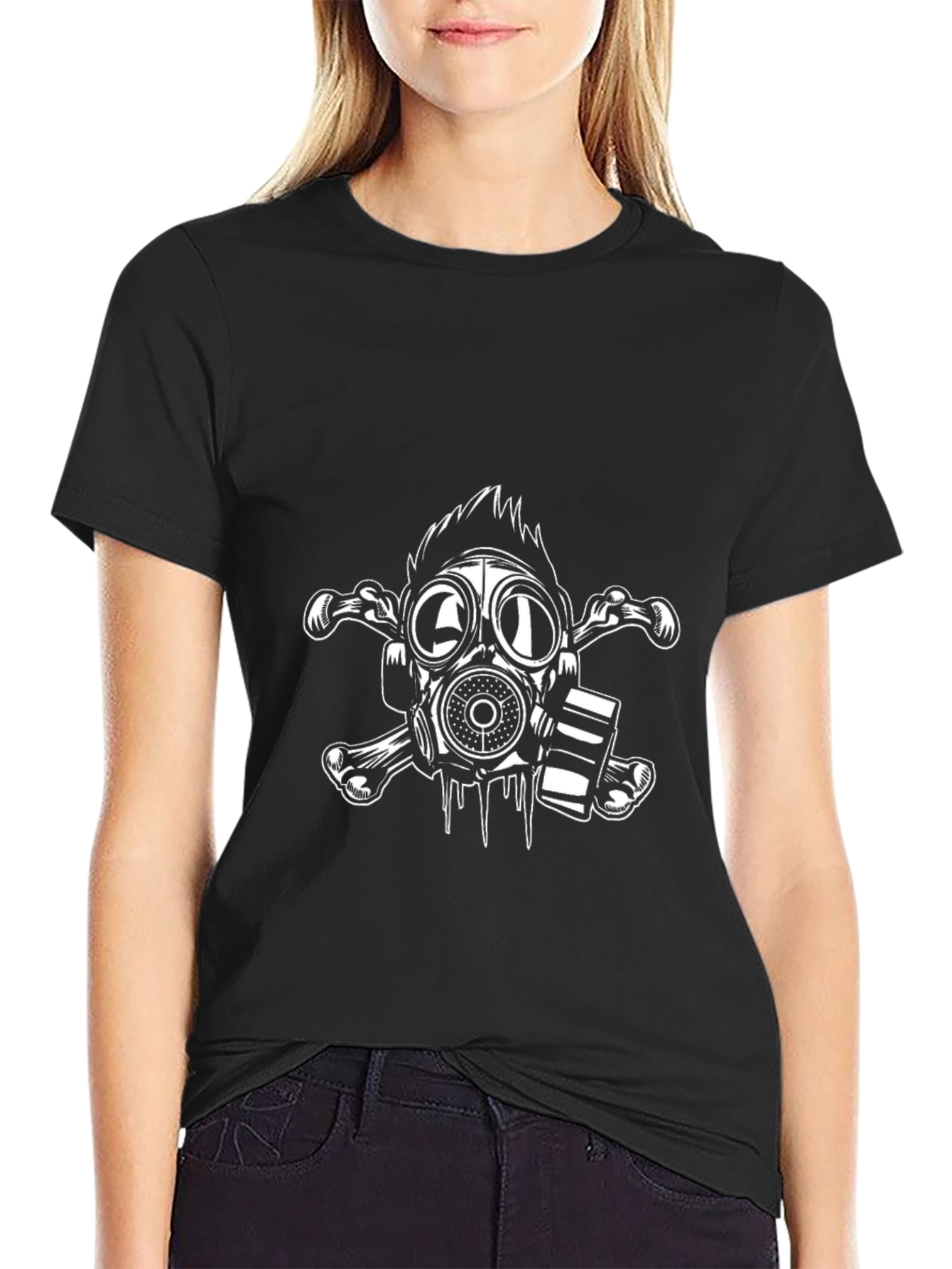 Gas Mask & Bones Graphic Tee