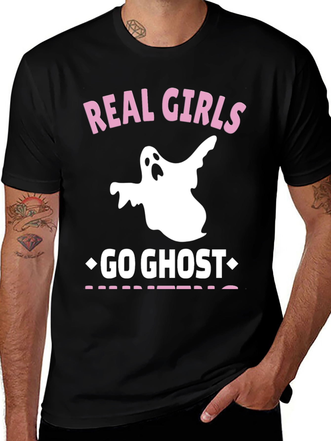 Real Girls Go Ghost Hunting Graphic Tee