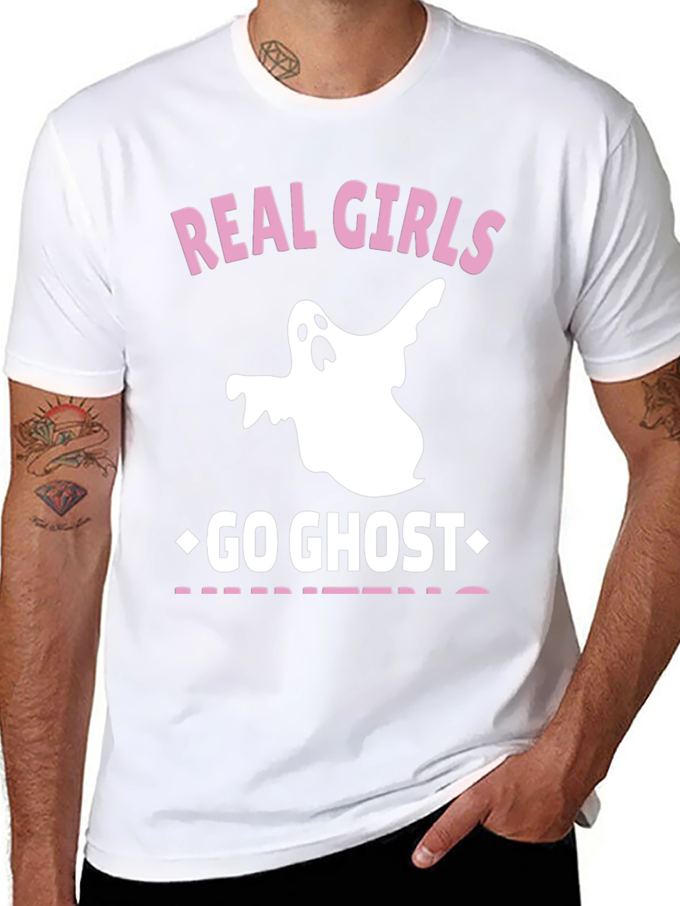 Real Girls Go Ghost Hunting Graphic Tee
