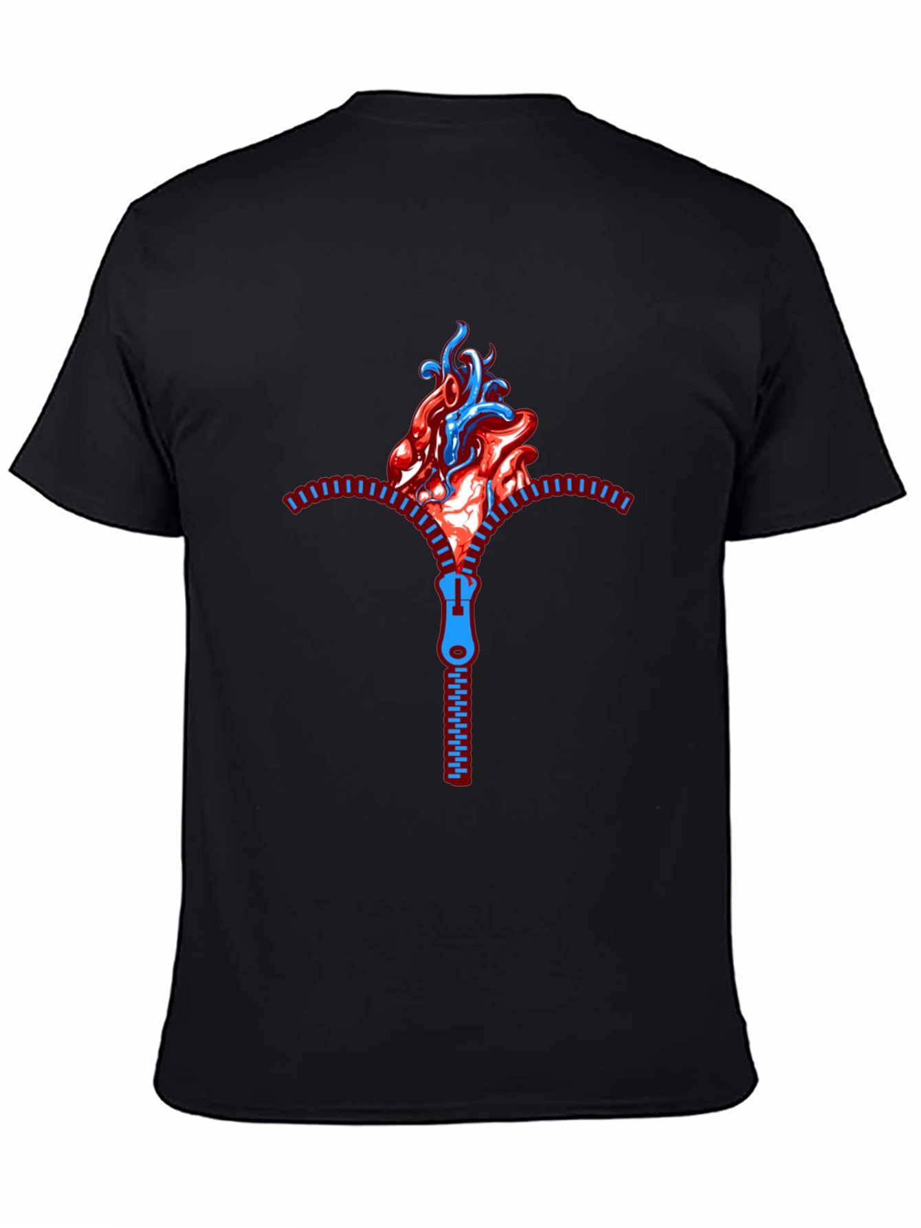 Anatomical Heart Zipper T-Shirt