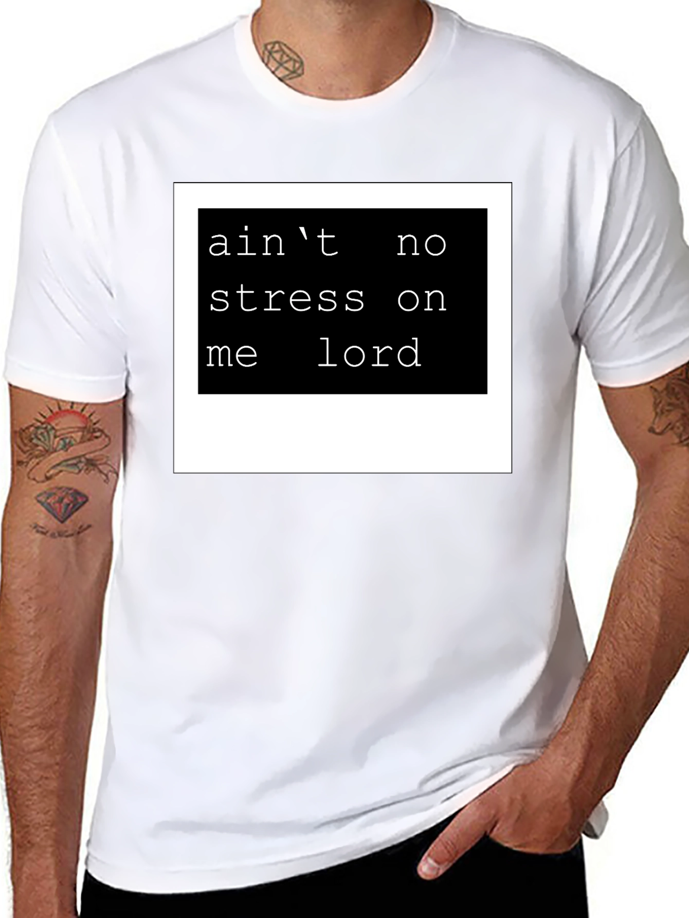 Aint No Stress Tee - Mens Graphic T-Shirt