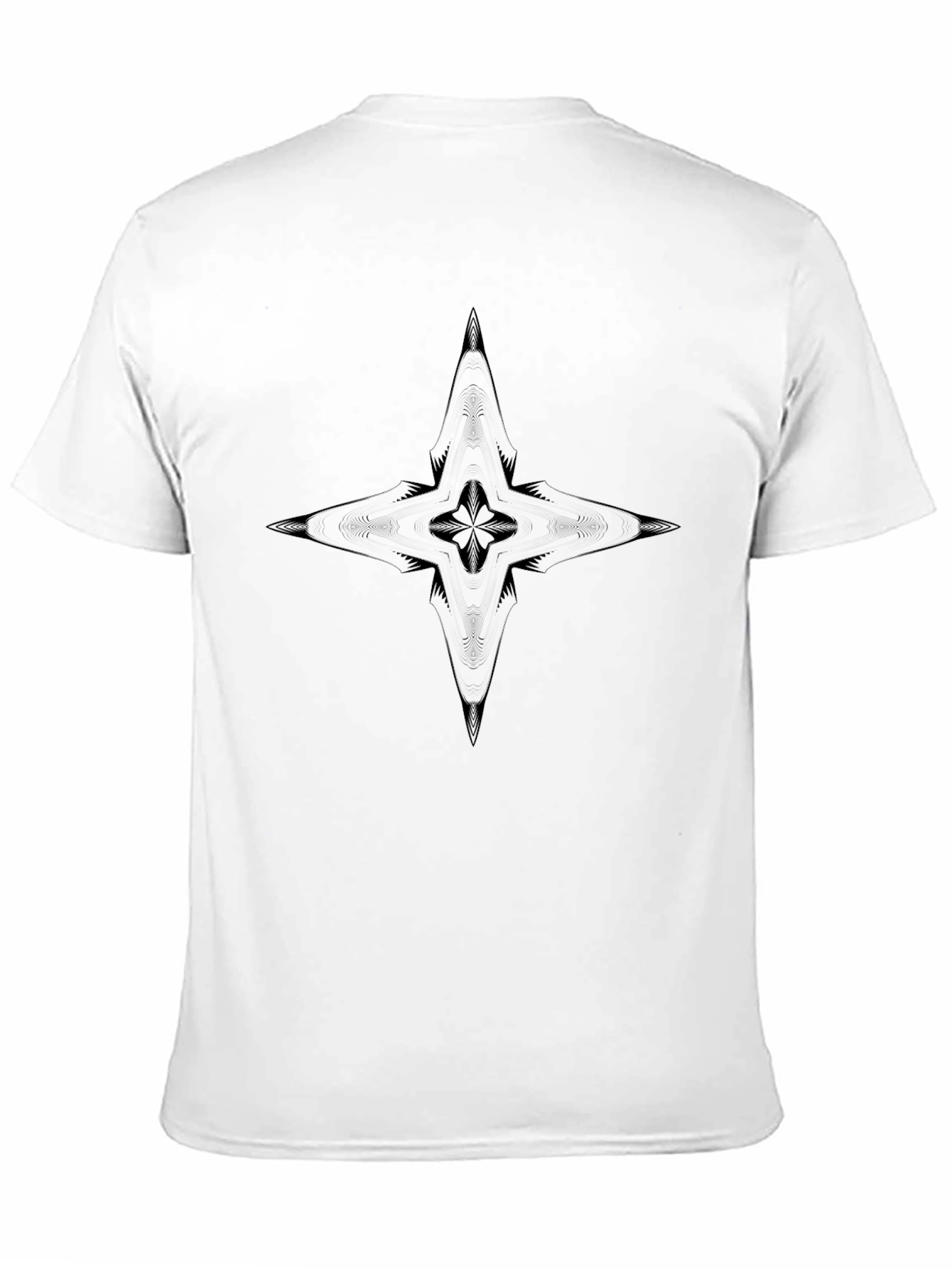 Abstract Star Graphic Black T-Shirt