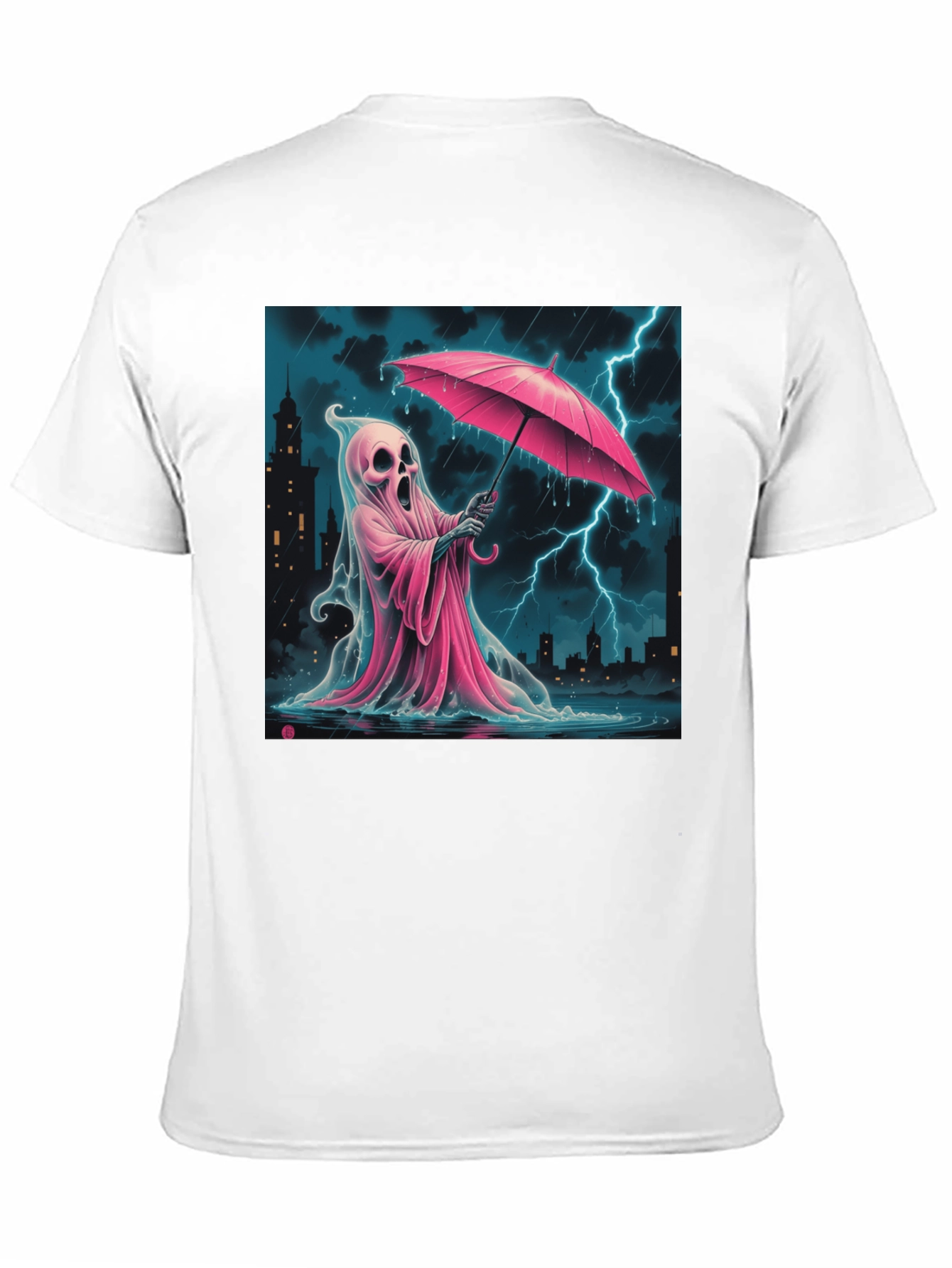 Ghostly Pink Umbrella T-Shirt