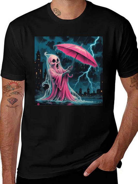 Ghostly Pink Umbrella T-Shirt