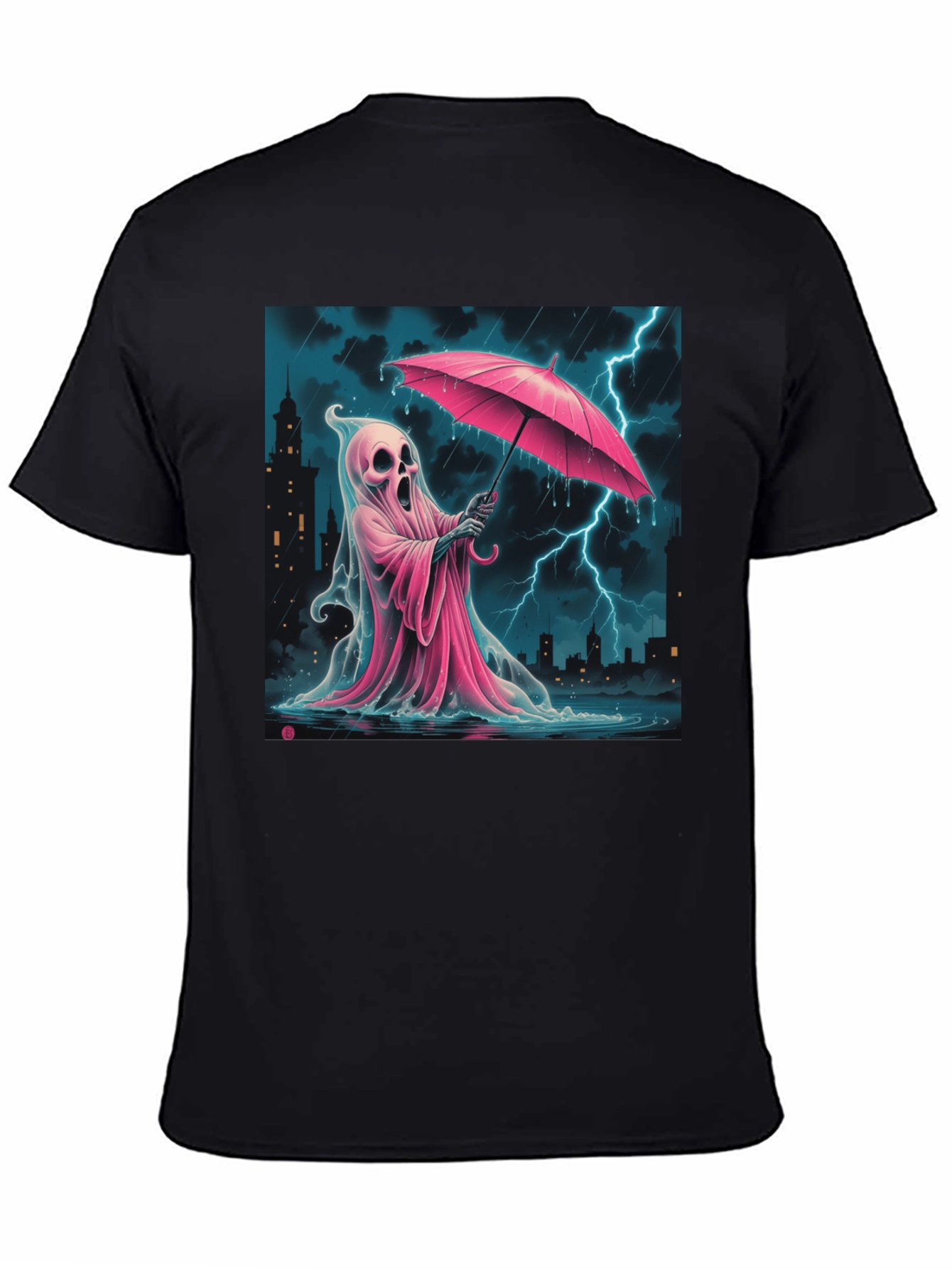 Ghostly Pink Umbrella T-Shirt