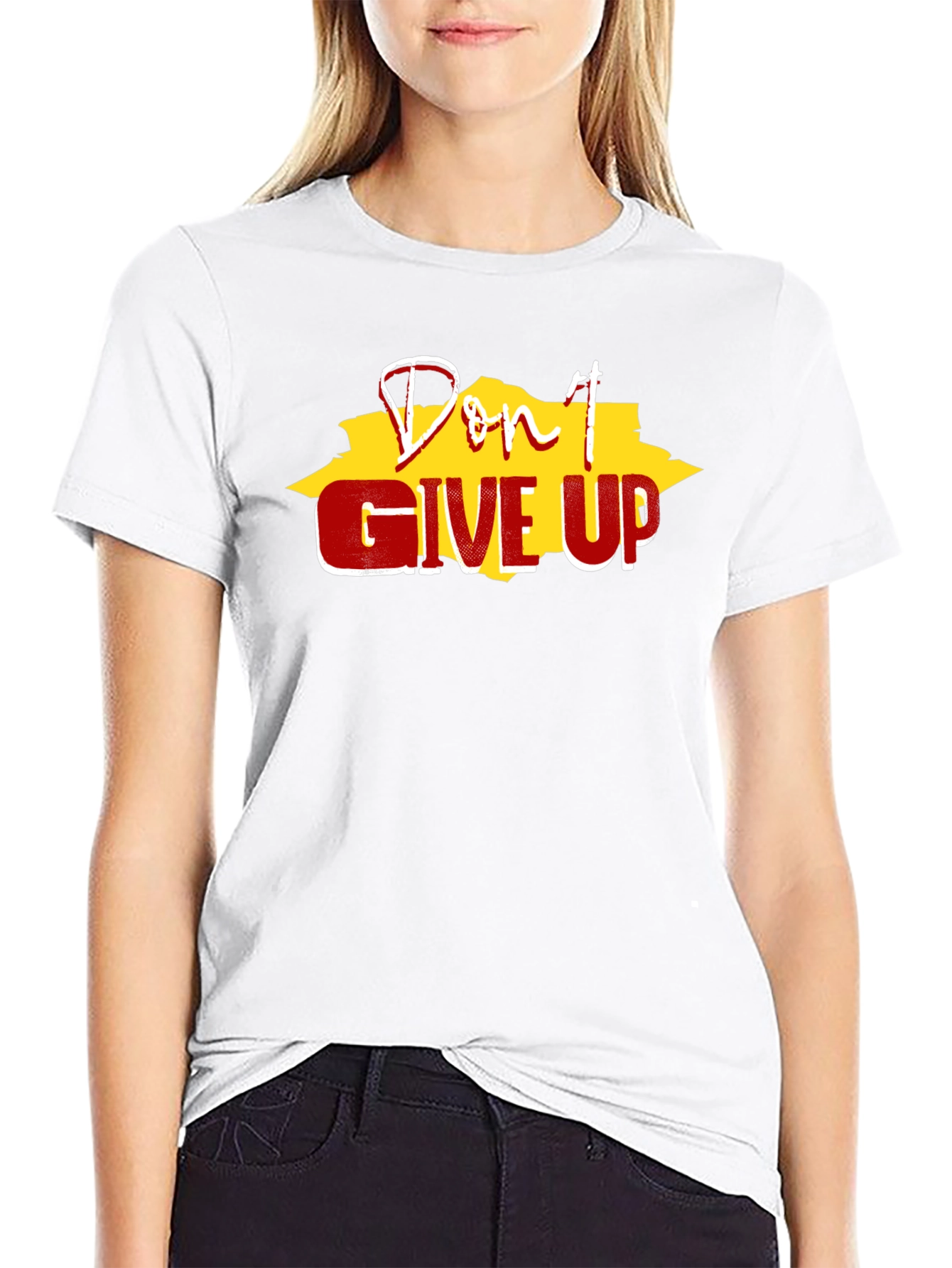 Dont Give Up Black T-Shirt