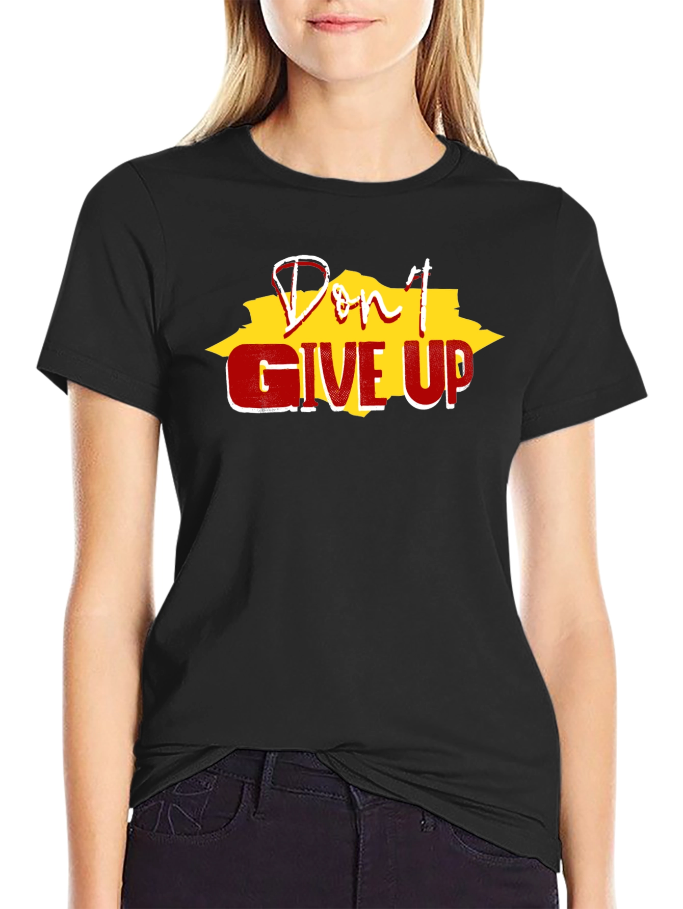 Dont Give Up Black T-Shirt