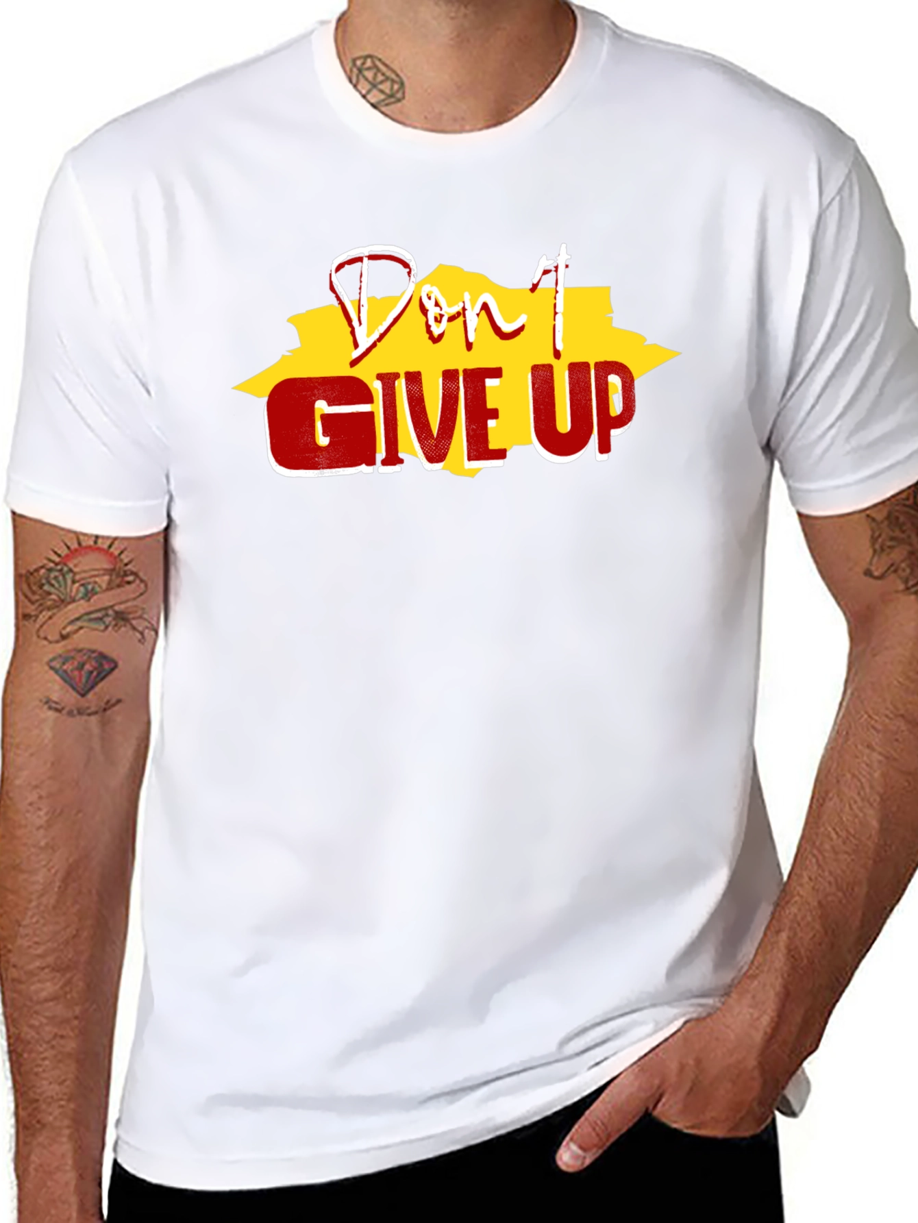 Dont Give Up Black T-Shirt