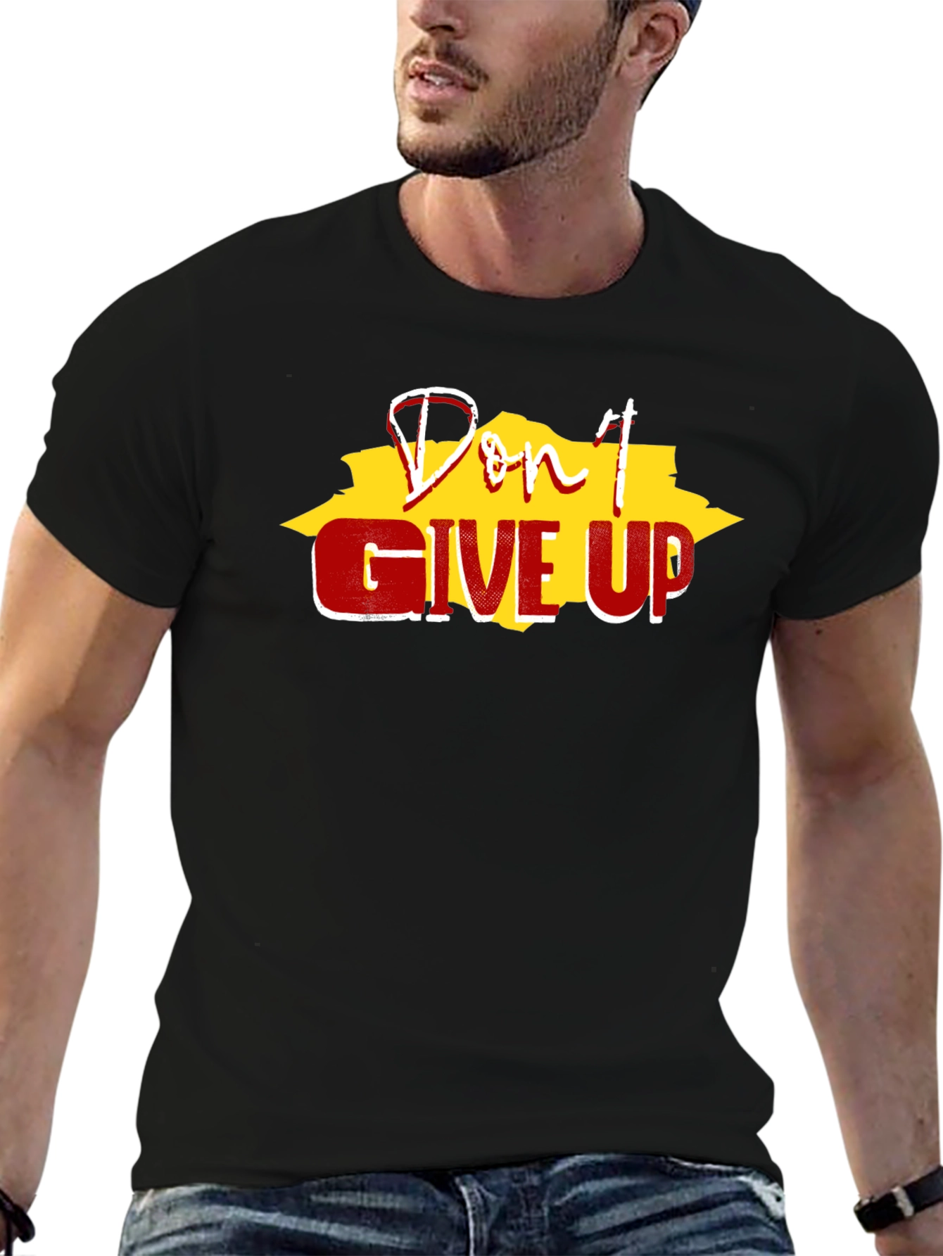 Dont Give Up Black T-Shirt