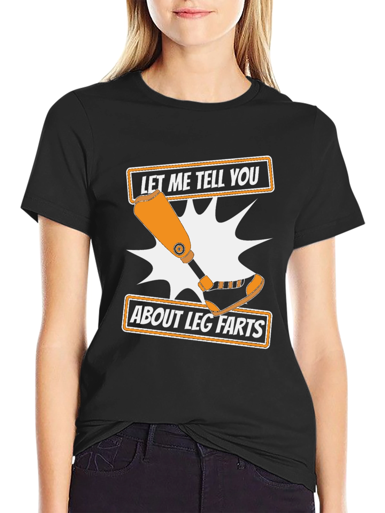 Funny Leg Farts T-Shirt - Prosthetic Limb Humor