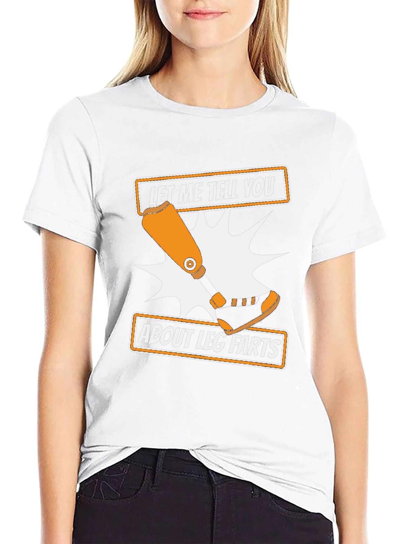 Funny Leg Farts T-Shirt - Prosthetic Limb Humor