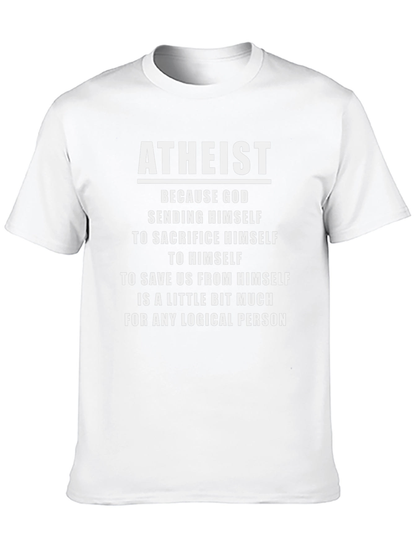Atheist Funny Slogan Black T-Shirt