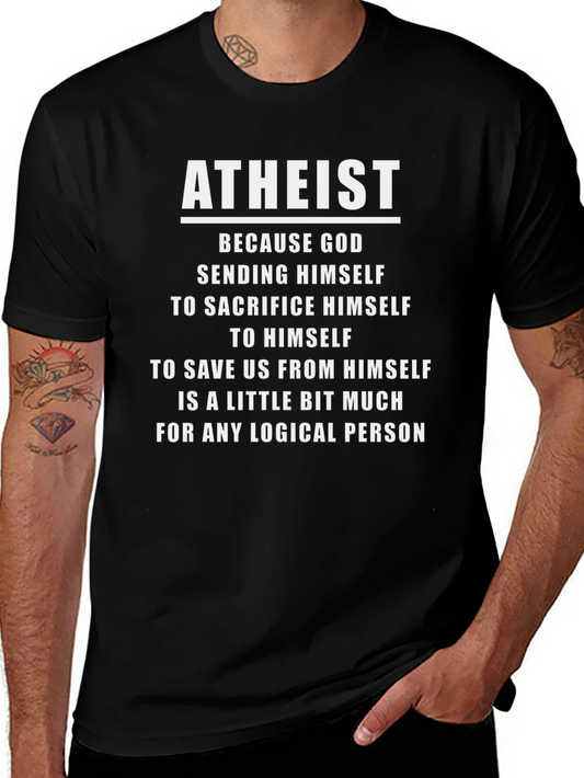 Atheist Funny Slogan Black T-Shirt