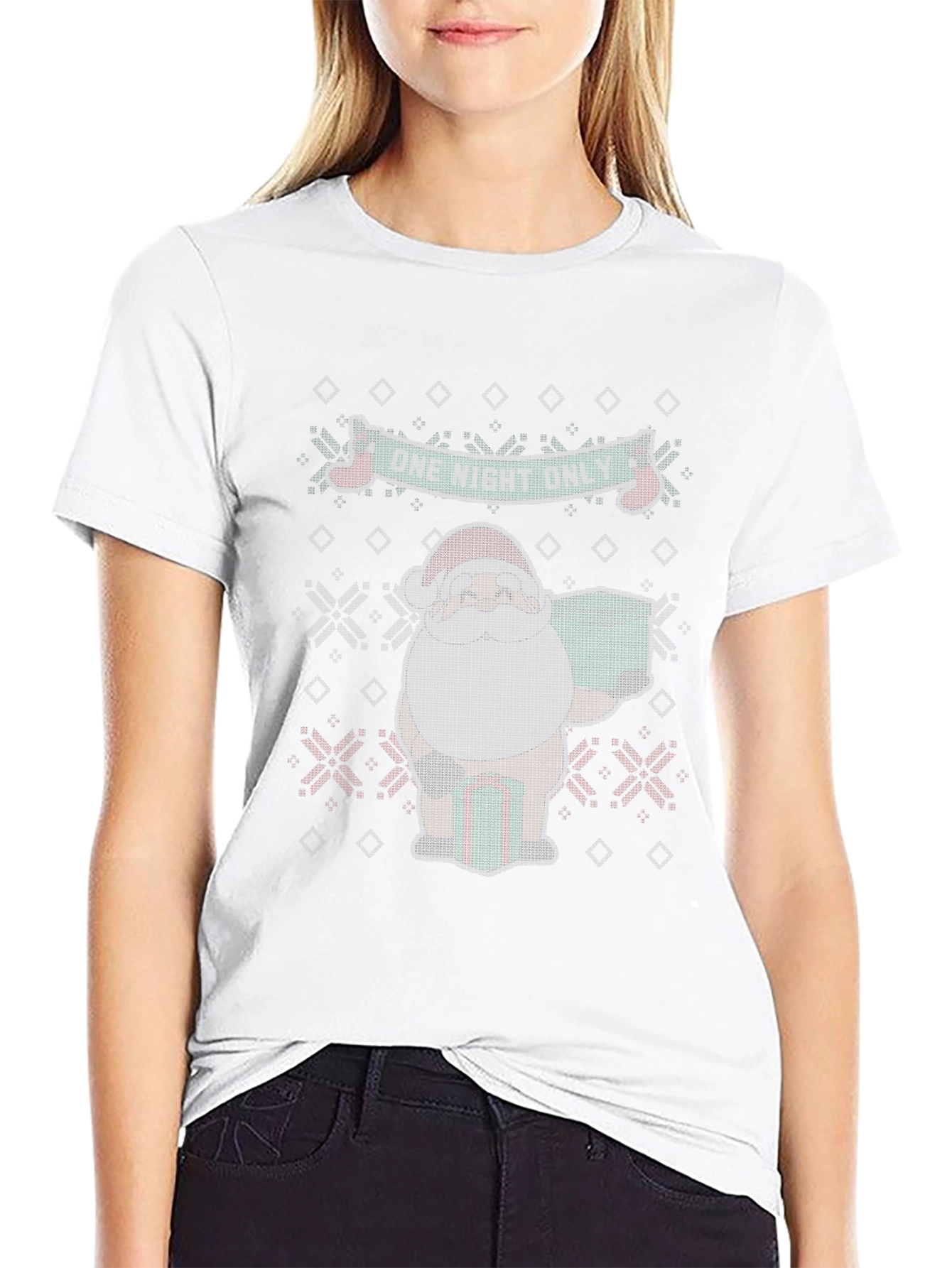 One Night Only Santa Ugly Christmas Sweater T-Shirt