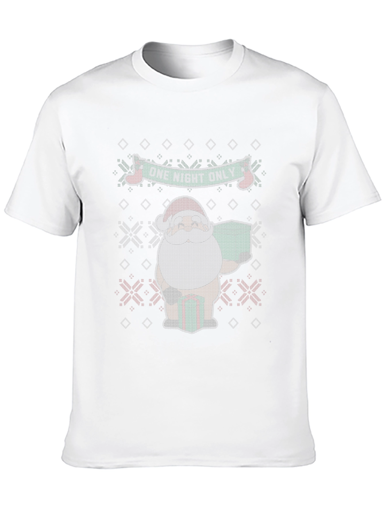 One Night Only Santa Ugly Christmas Sweater T-Shirt