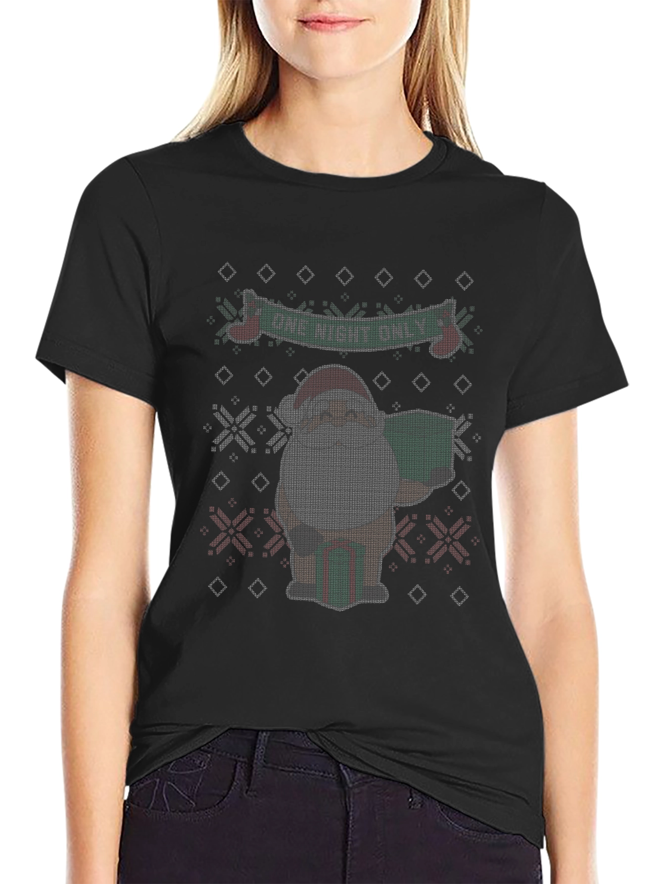 One Night Only Santa Ugly Christmas Sweater T-Shirt