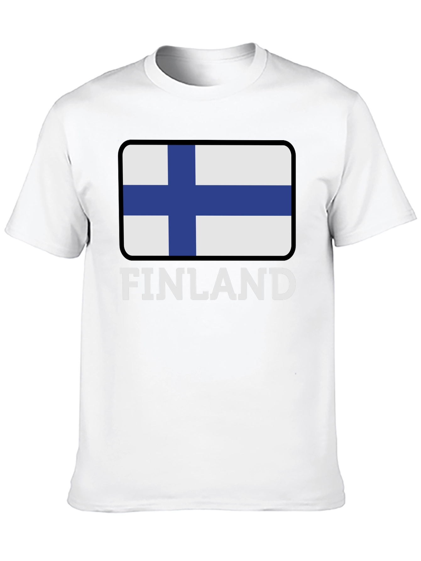 Finland Flag Graphic T-Shirt - Black Cotton Tee