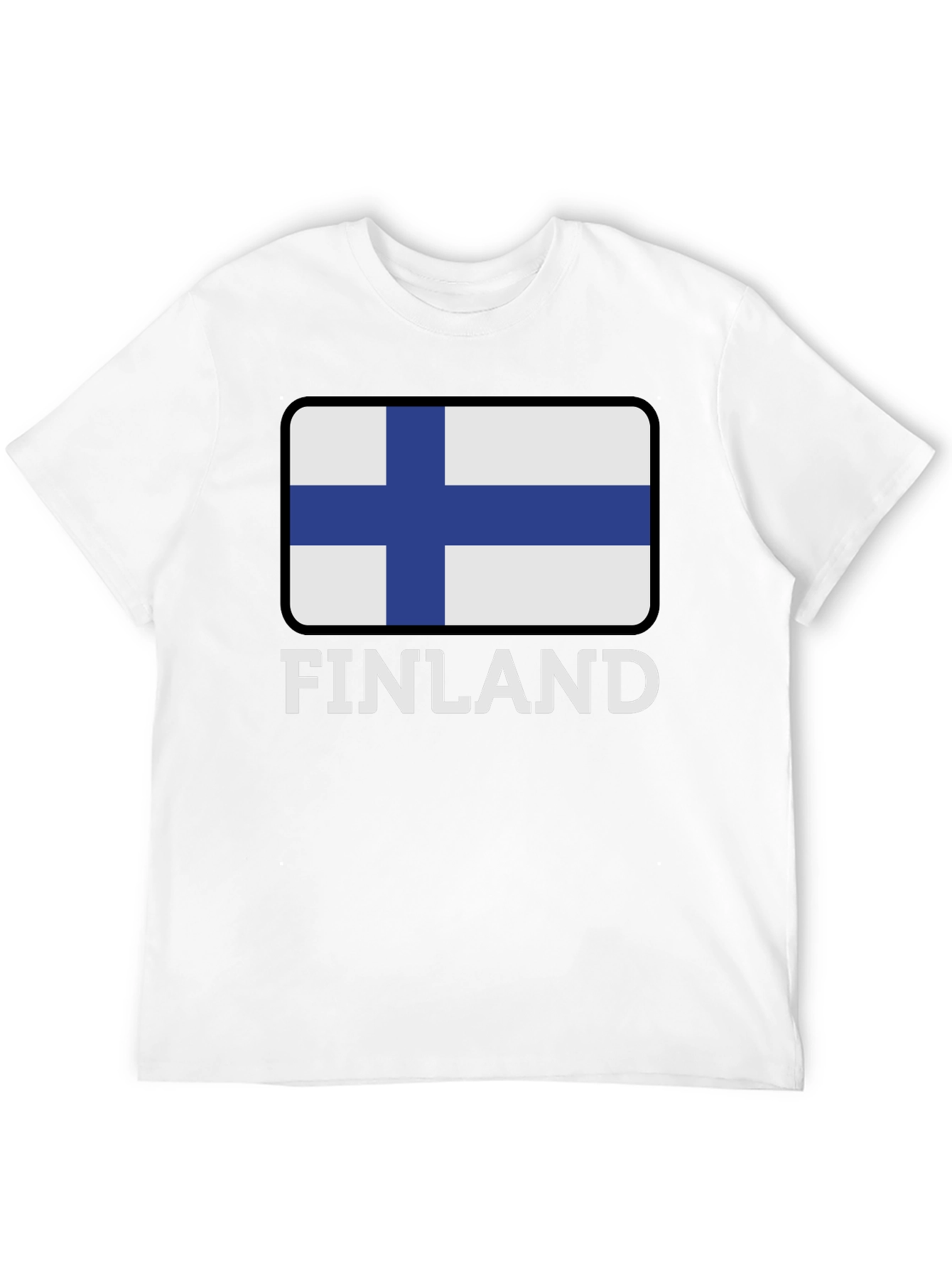 Finland Flag Graphic T-Shirt - Black Cotton Tee