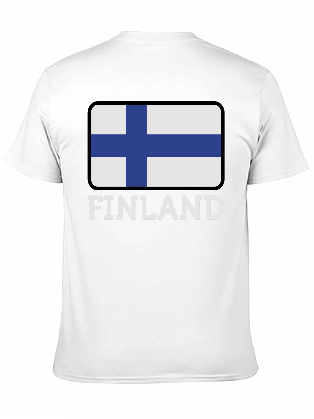 Finland Flag Graphic T-Shirt - Black Cotton Tee