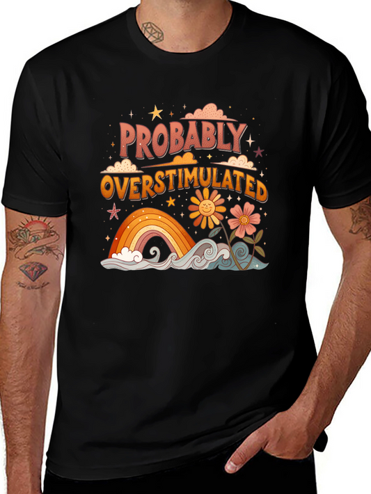 Retro Probably Overstimulated Graphic Tee