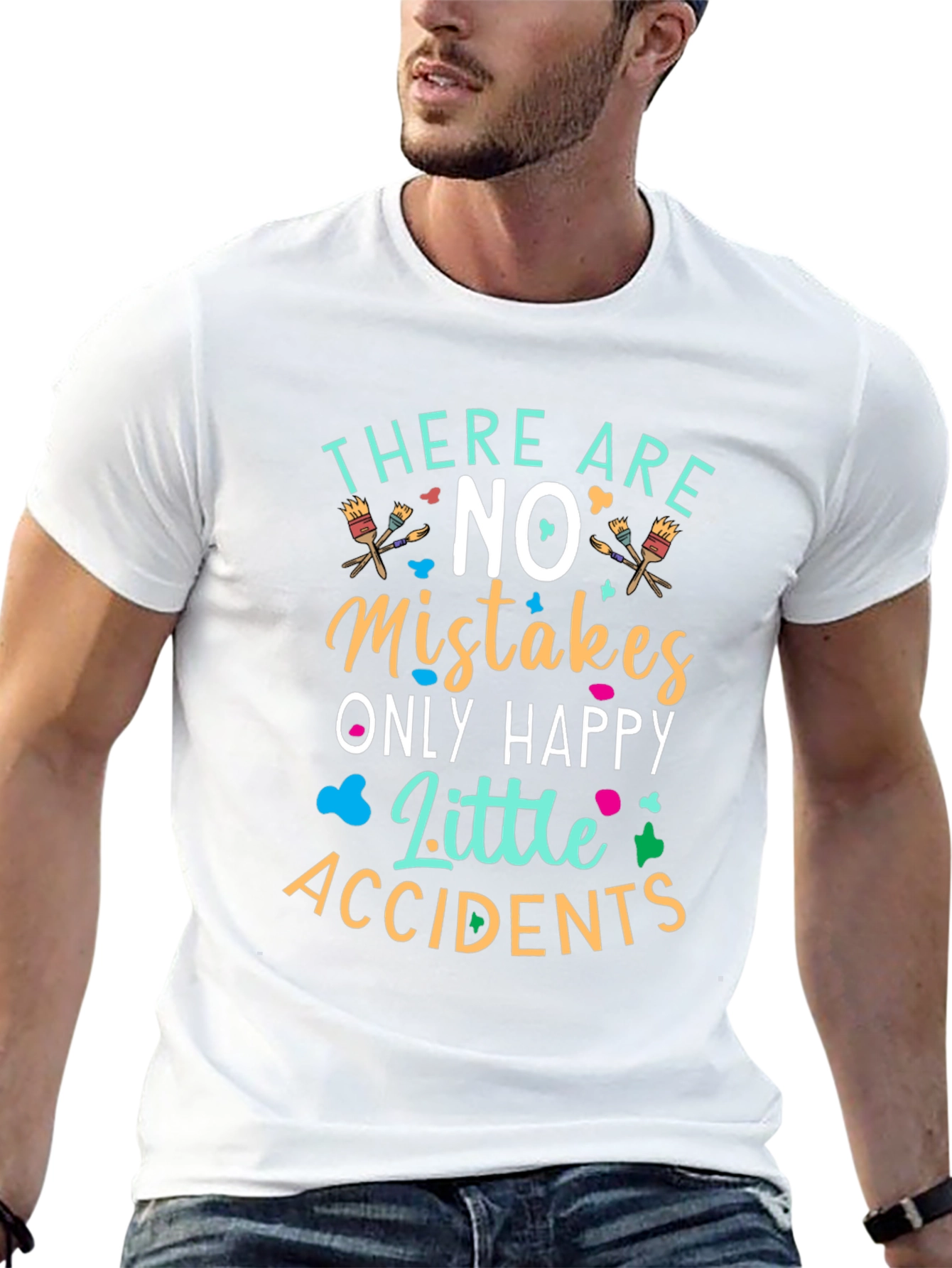 Art Lover T-Shirt - No Mistakes Happy Accidents