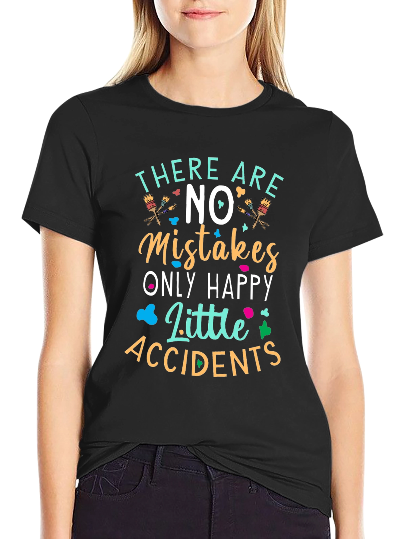 Art Lover T-Shirt - No Mistakes Happy Accidents